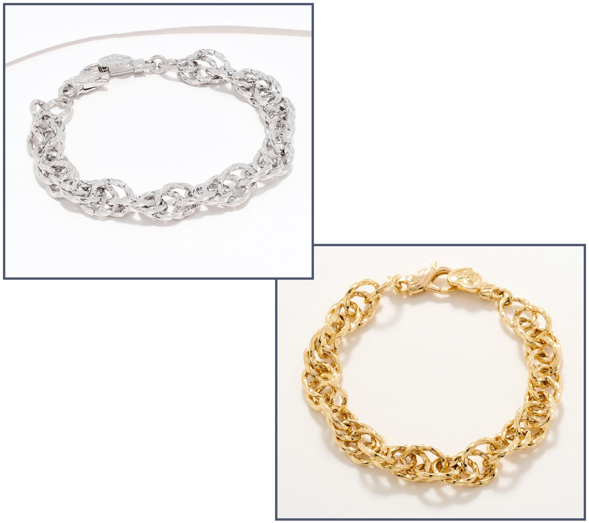 Christian James by Scott Grimes Sterling Iconic Ripple Link Bracelet 18.0g