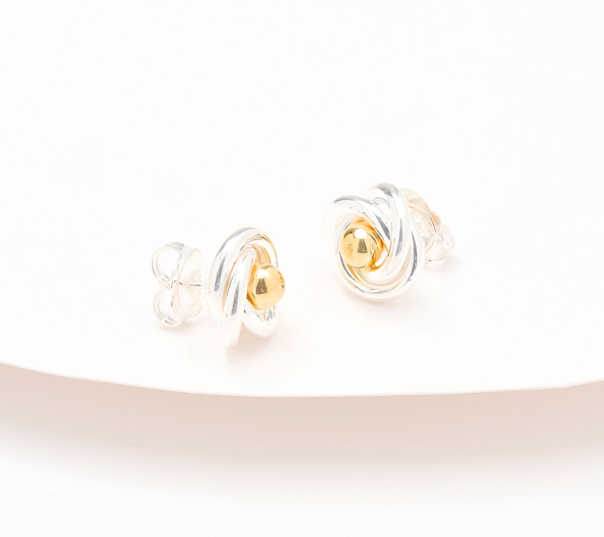 UltraFine 950 Silver Infinity Cross Over Stud Earring