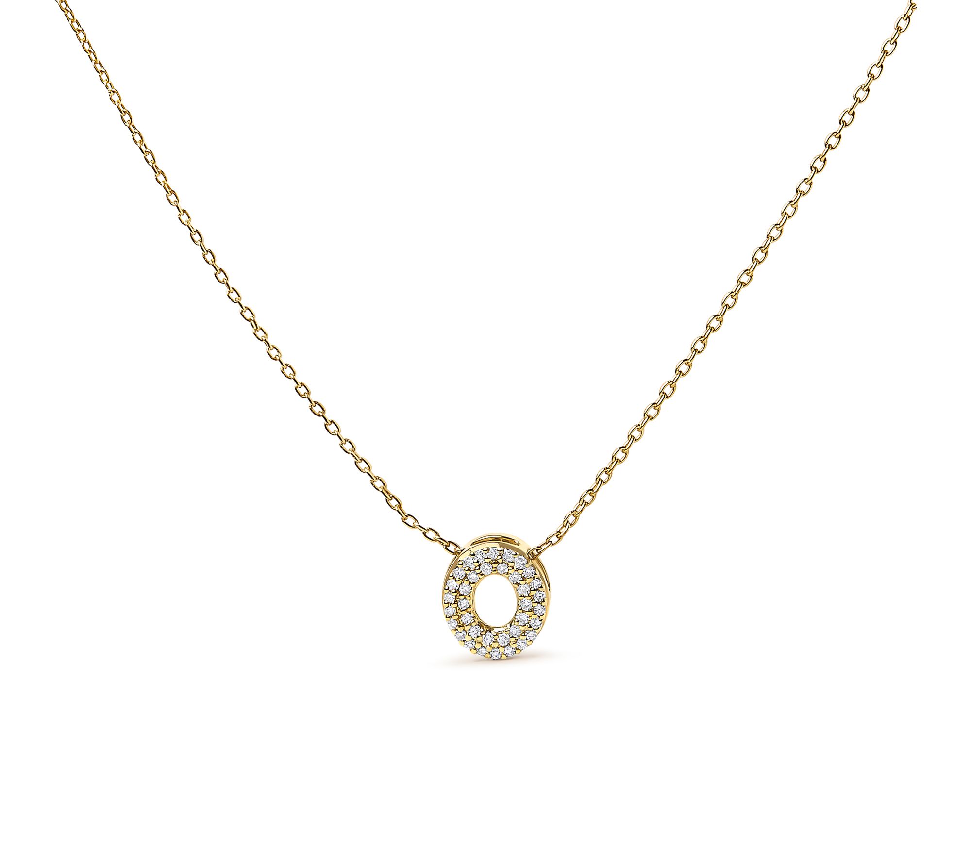 Haus of Brilliance Diamond Initial Necklace, 10K Gold