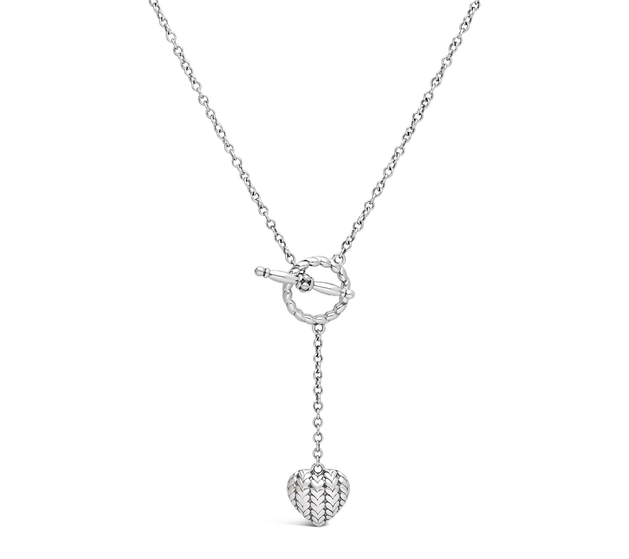 Tiffany Kay Studio Sterling Herringbone Heart Lariat Necklace