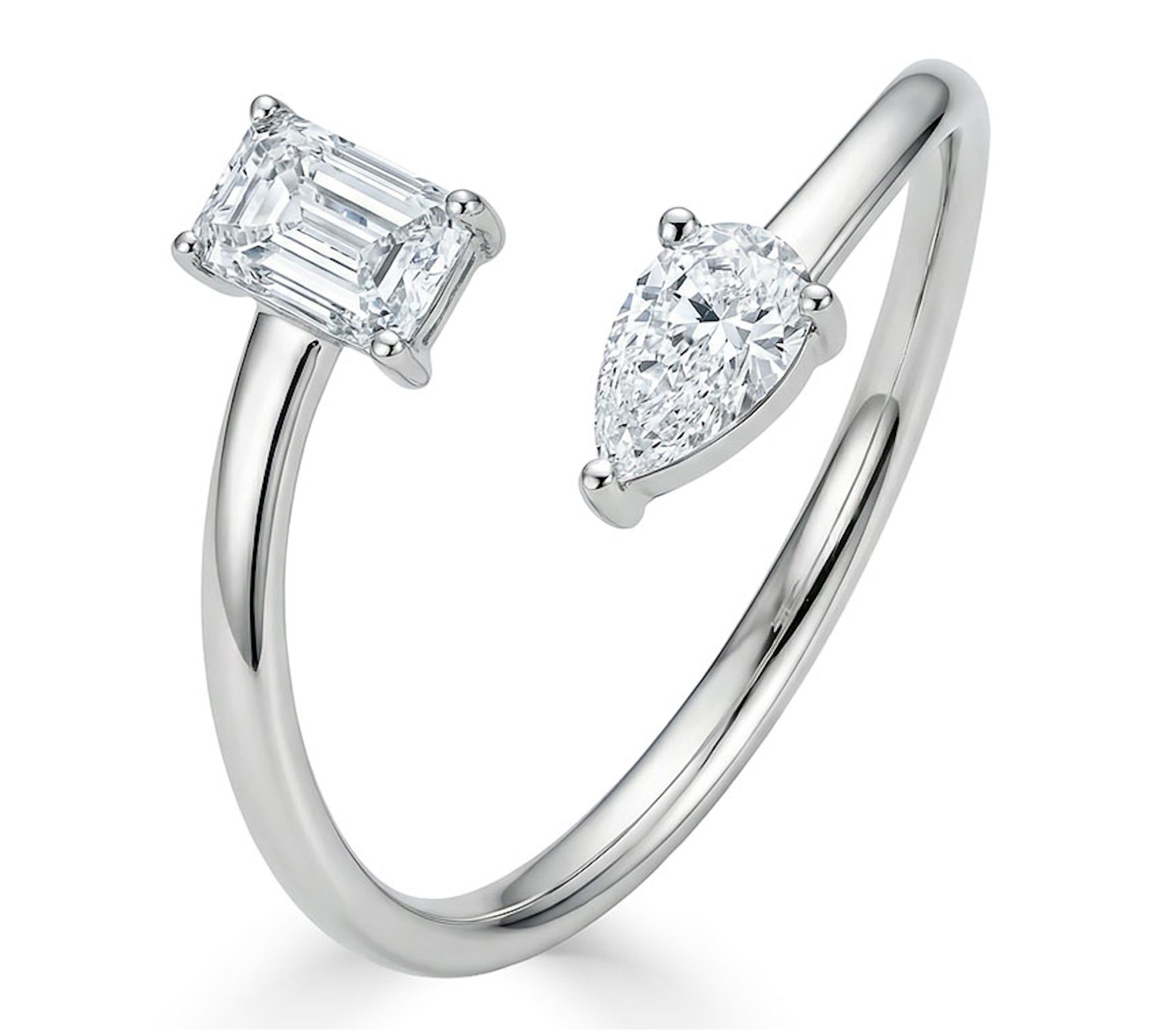 Vida Lab Diamonds 0.50 cttw Wrap Ring, 14K White Gold