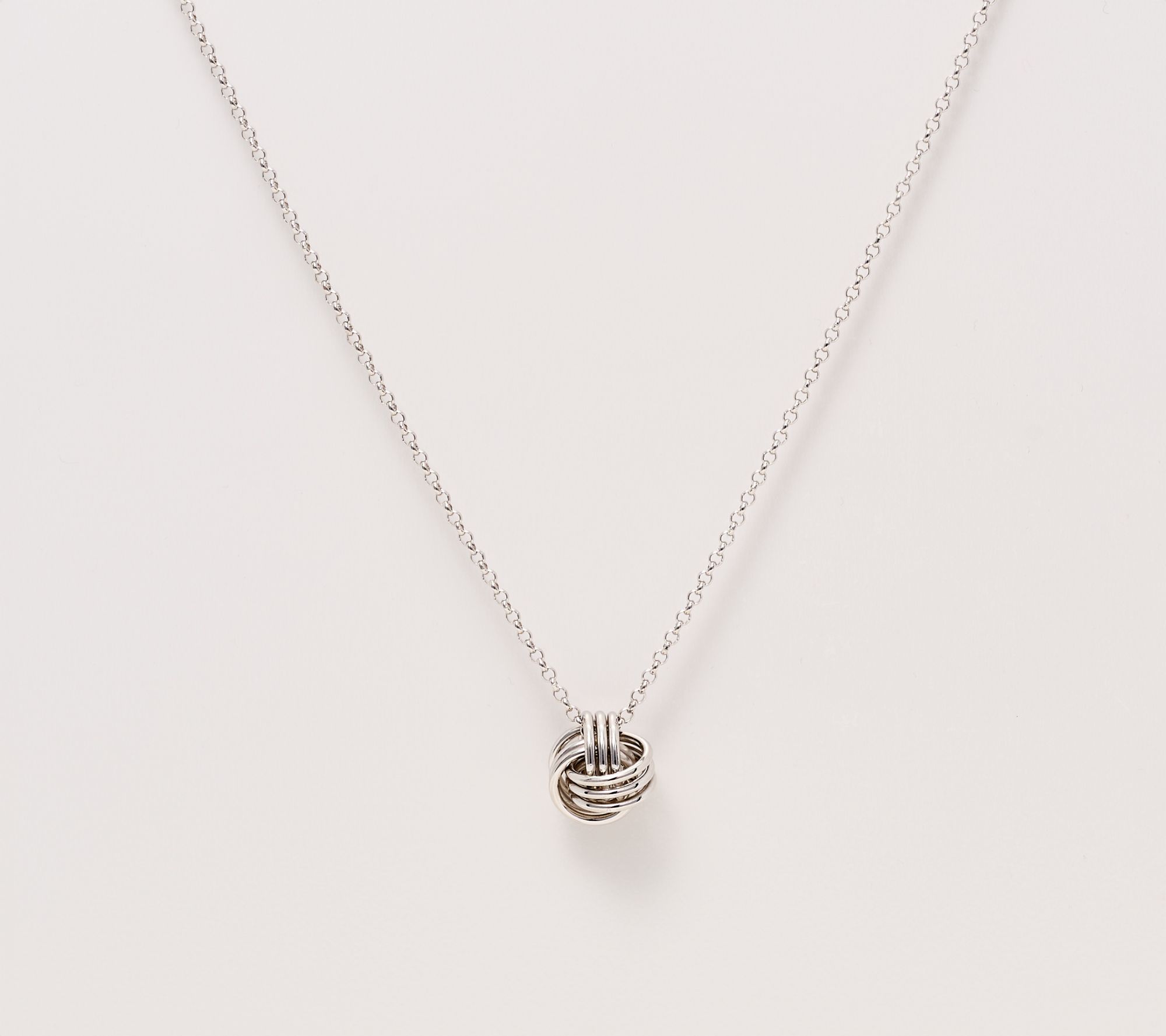 "As Is" David Markstein Polished Love Knot Slide Necklace