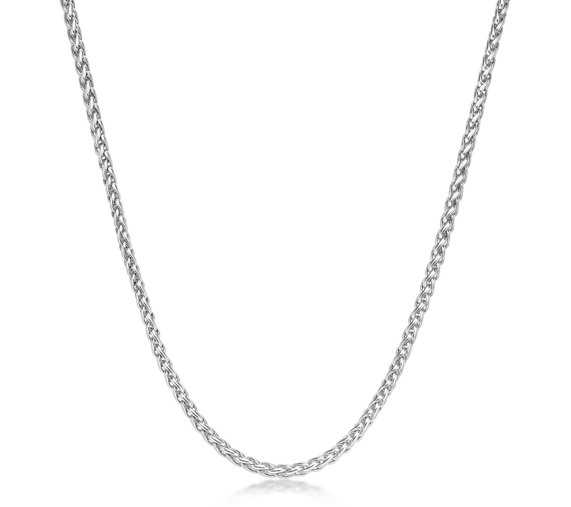 LYNX Men's Stainless Steel Wheat Chain Necklace