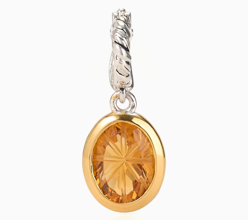 Christian James by Scott Grimes Oval Gemstone Two-tone Enhancer