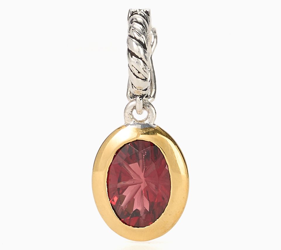 Christian James by Scott Grimes Oval Gemstone Two-tone Enhancer