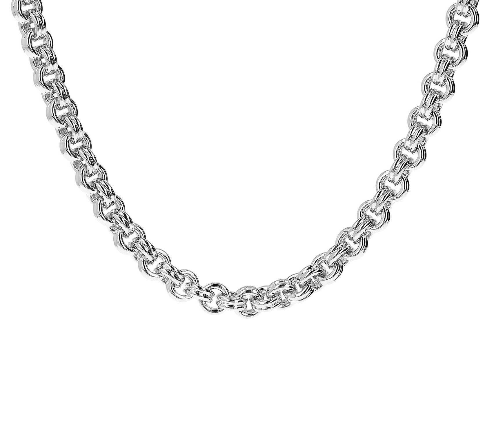 BellaOro 18" Double Rolo Link Necklace, 14K G lOver Resin