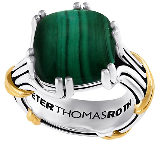 Peter Thomas Roth Bonbon Sterling & 18K Clad Malachite Ring