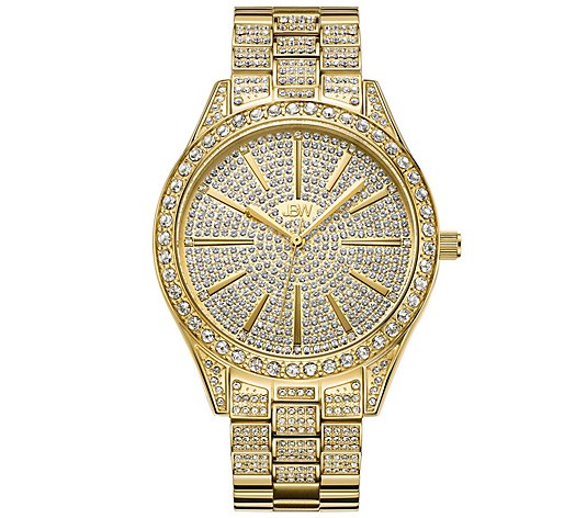 JBW Women's 1/10 cttw Diamond 18K Gold Plated Watch