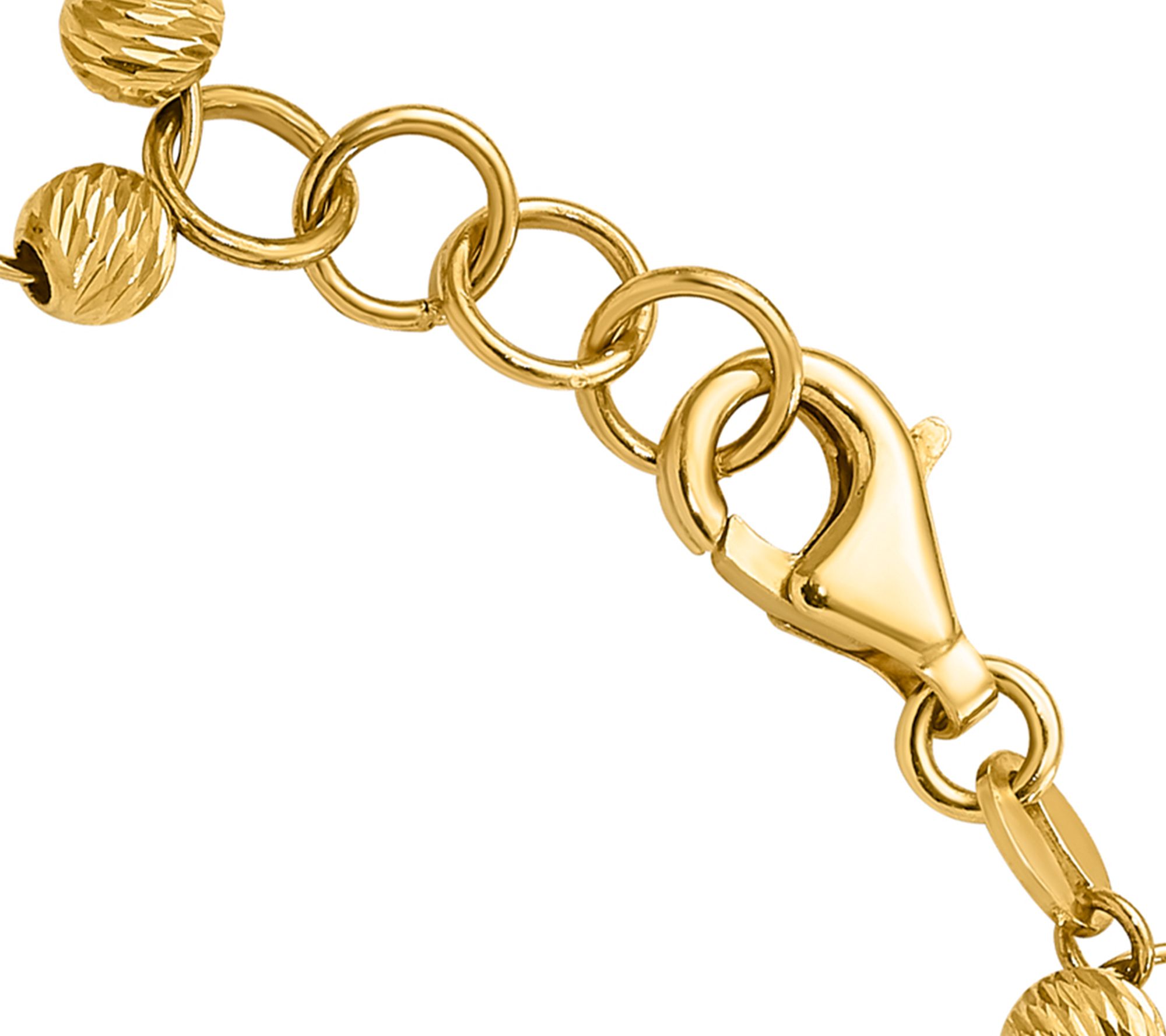 Italian Gold Beaded Link Bracelet, 14K