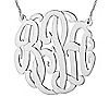 Sterling 1-1/2" Personalized Script MonogramNecklace