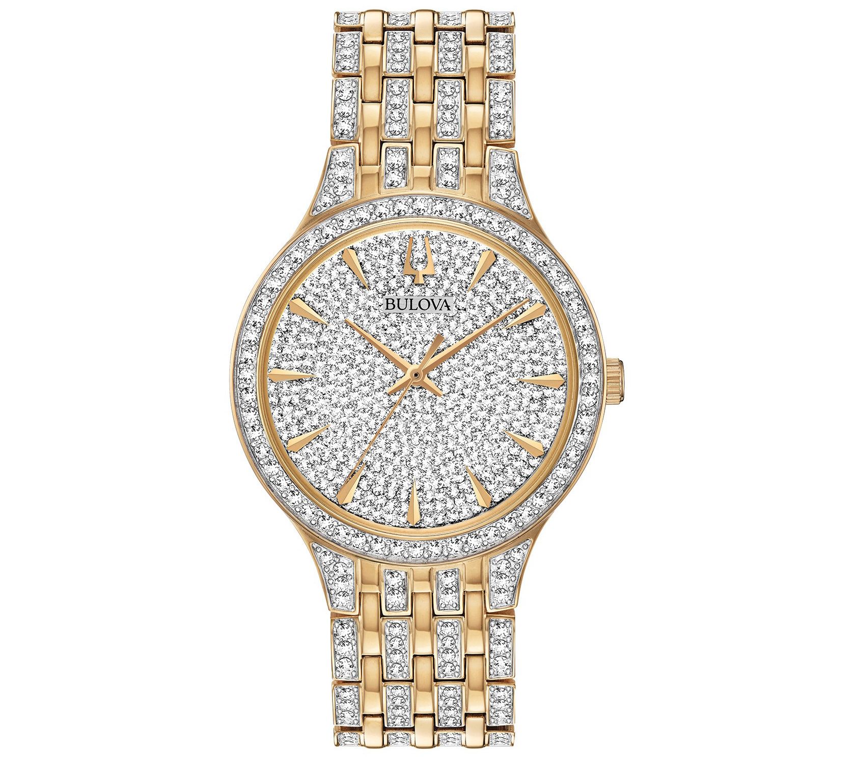 Bulova Men's Phantom Goldtone Crystal BraceletWatch