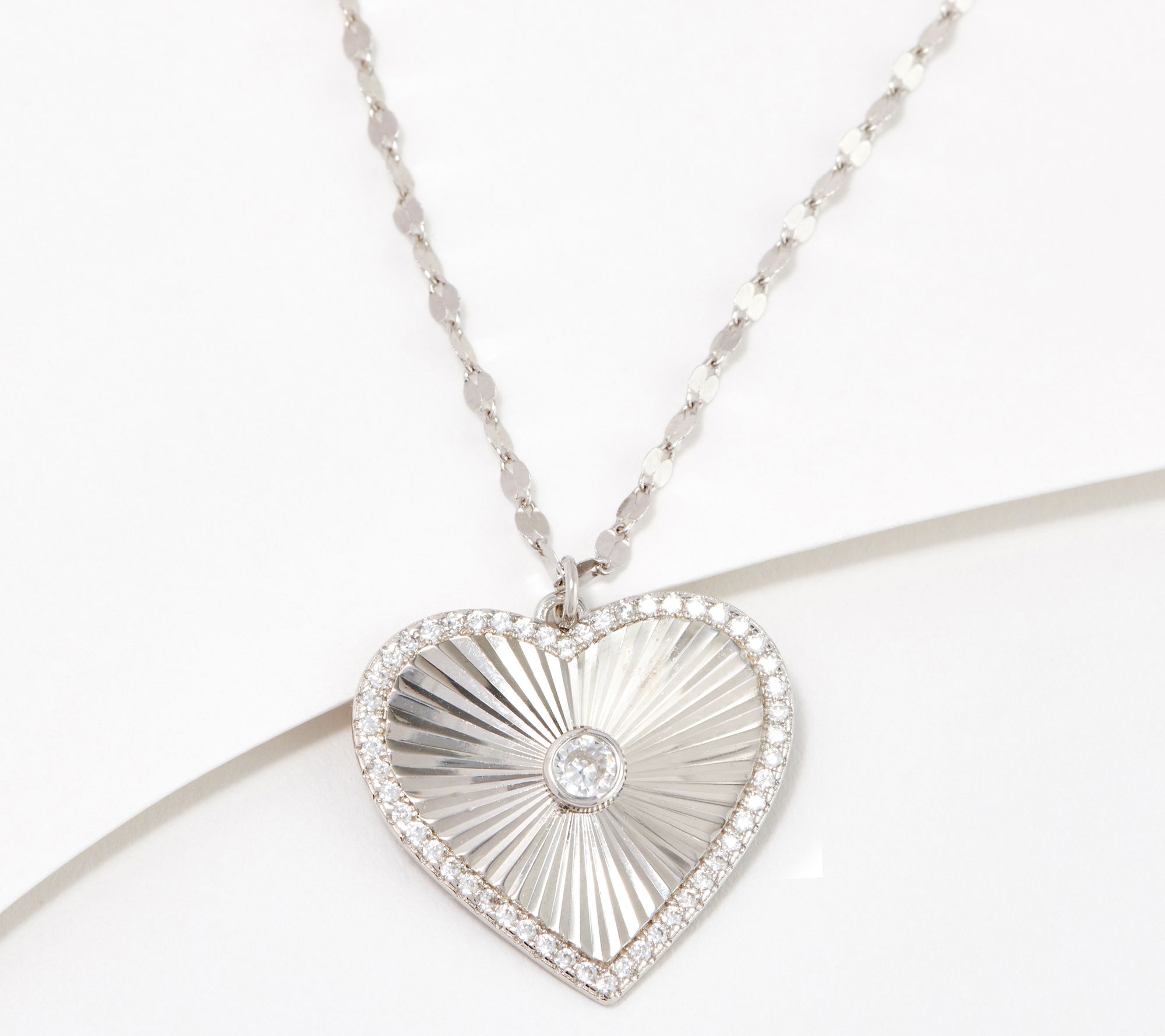 Diamond Accent Photo Heart Locket in Sterling Silver with 18K