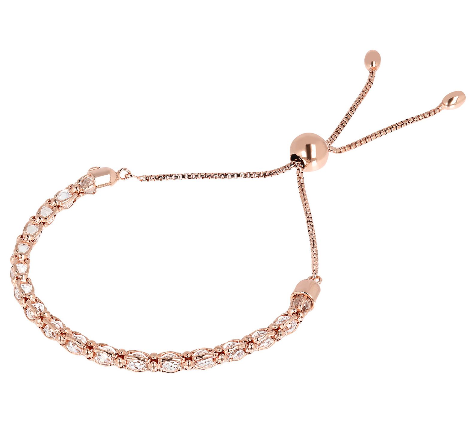 Diamonique 1.50 cttw Adjustable Tennis Bracelet, Sterling