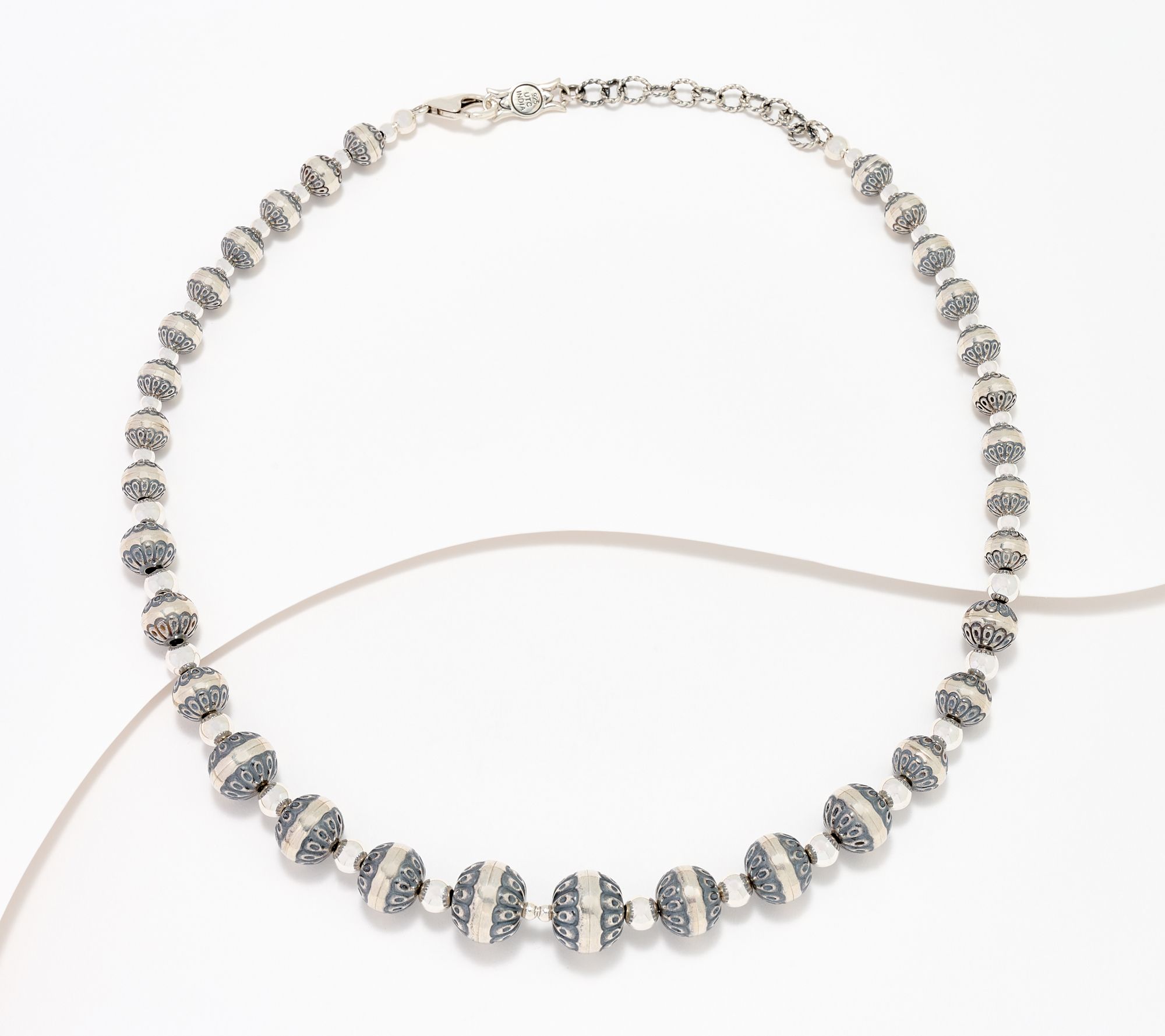 American West Sterling Silver Bold Native Pearl 21" Necklace