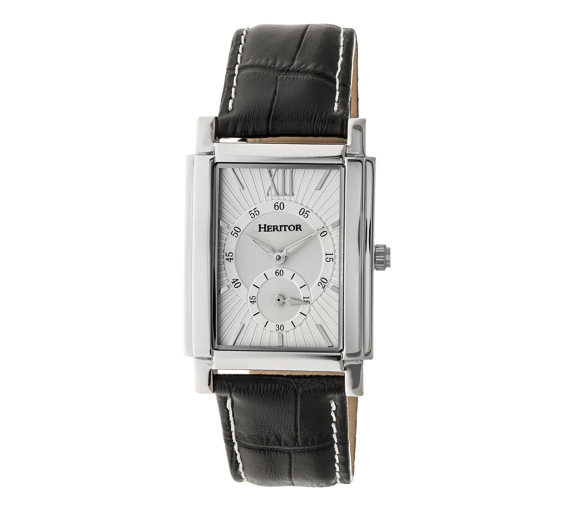 Heritor Automatic Men's Frederick Stainless Rectangle Watch