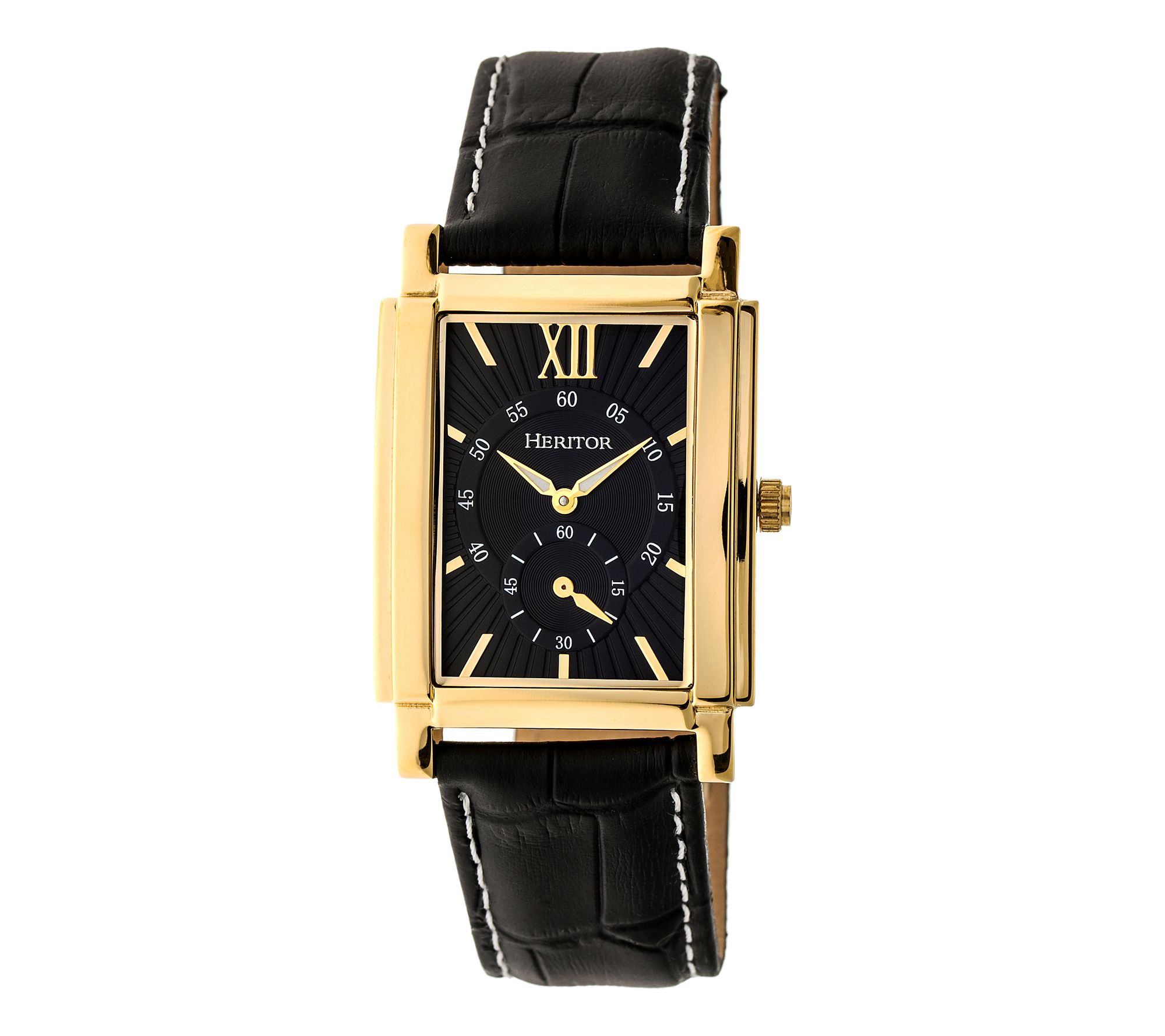 Heritor Automatic Men's Frederick Stainless Rectangle Watch