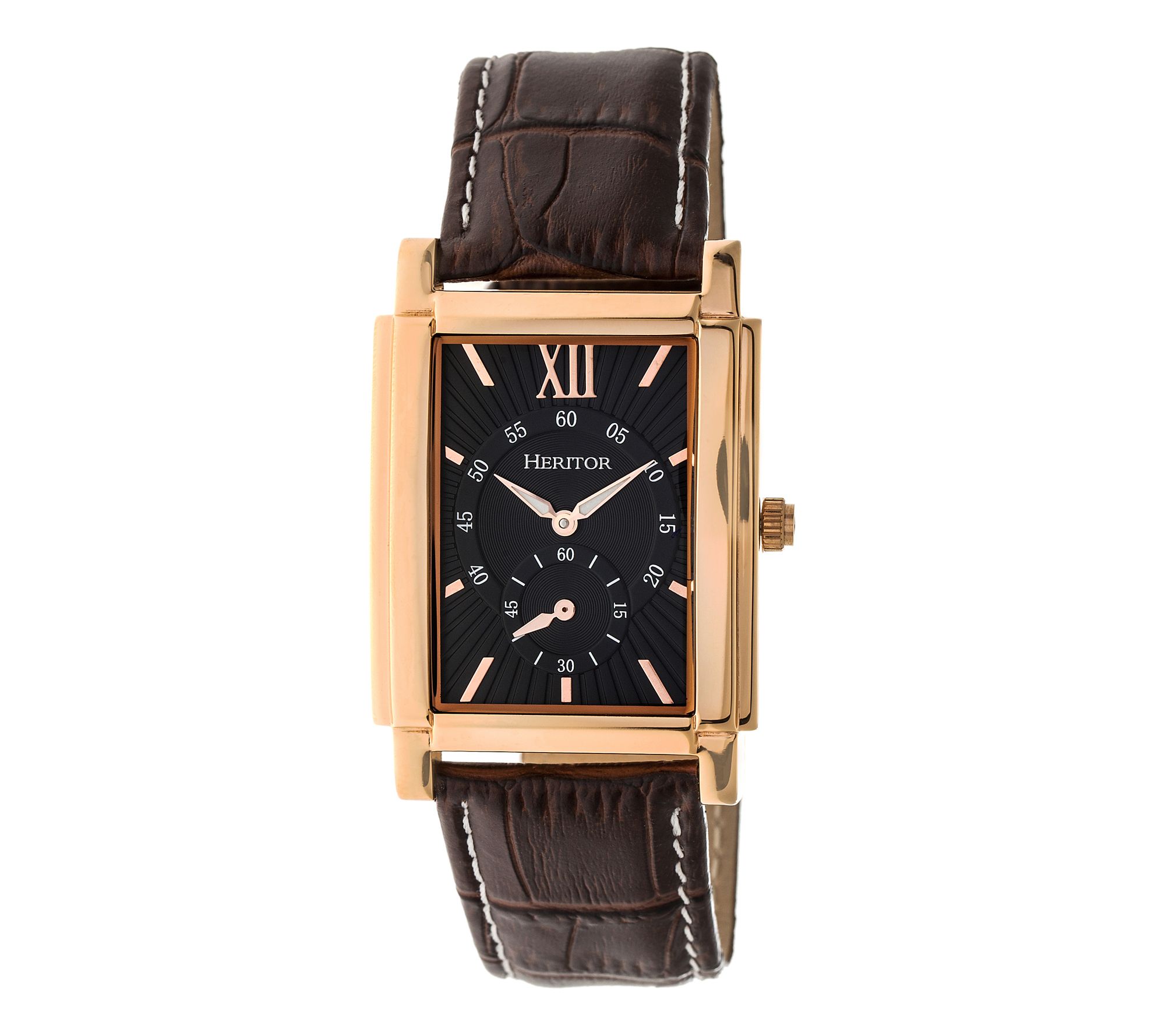 Heritor Automatic Men's Frederick Stainless Rectangle Watch