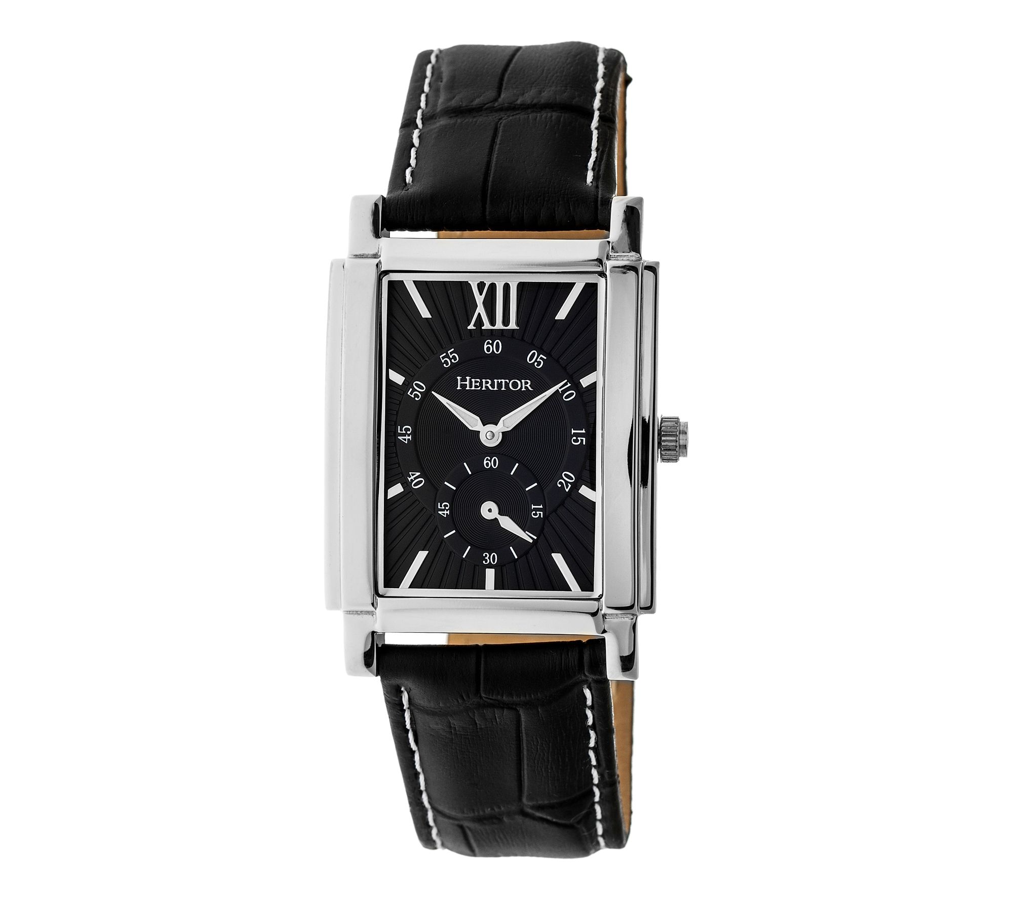 Heritor Automatic Men's Frederick Stainless Rectangle Watch