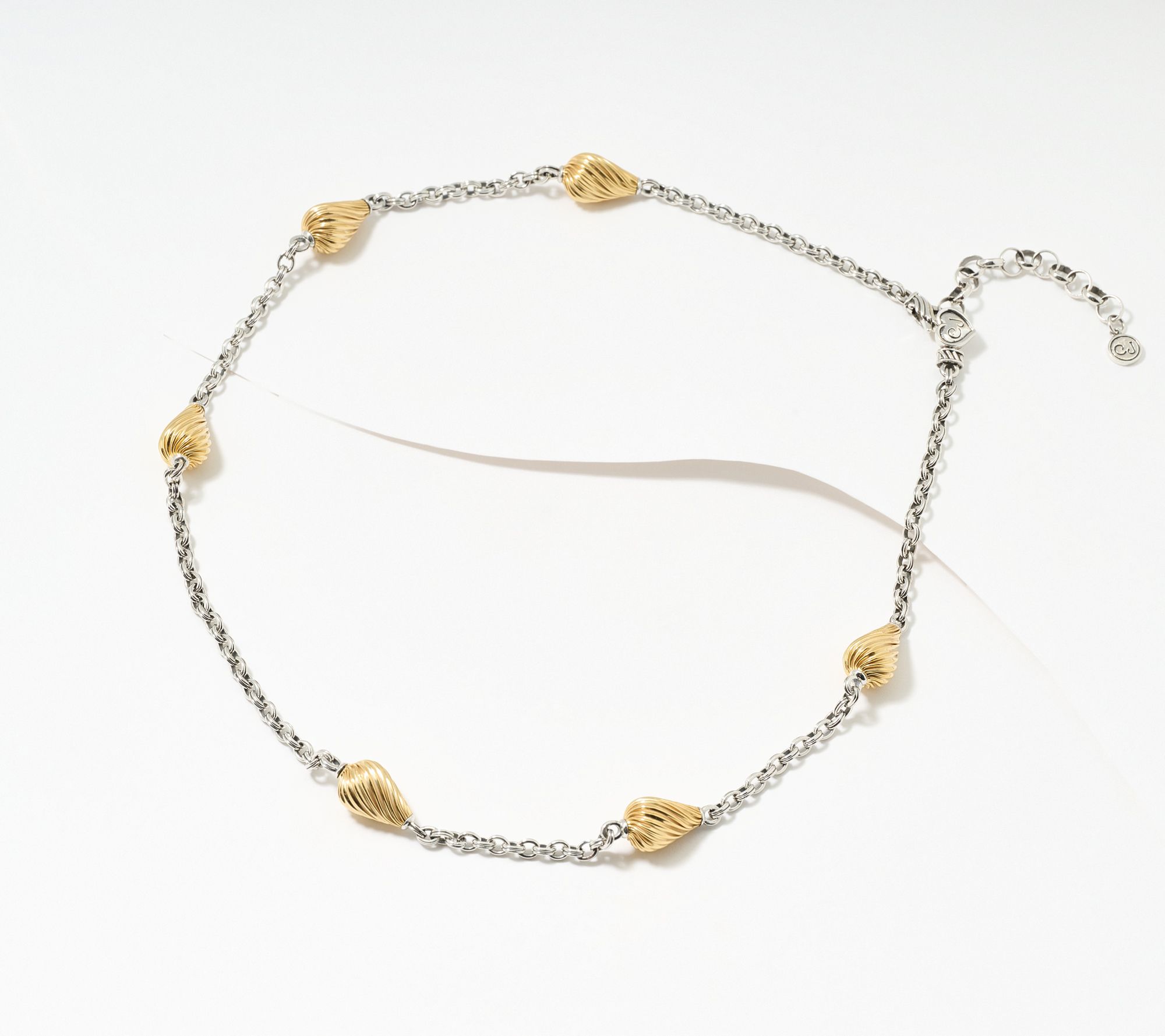 Christian James by Scott Grimes Two-Tone 18" Teardrop Necklace 18.8g