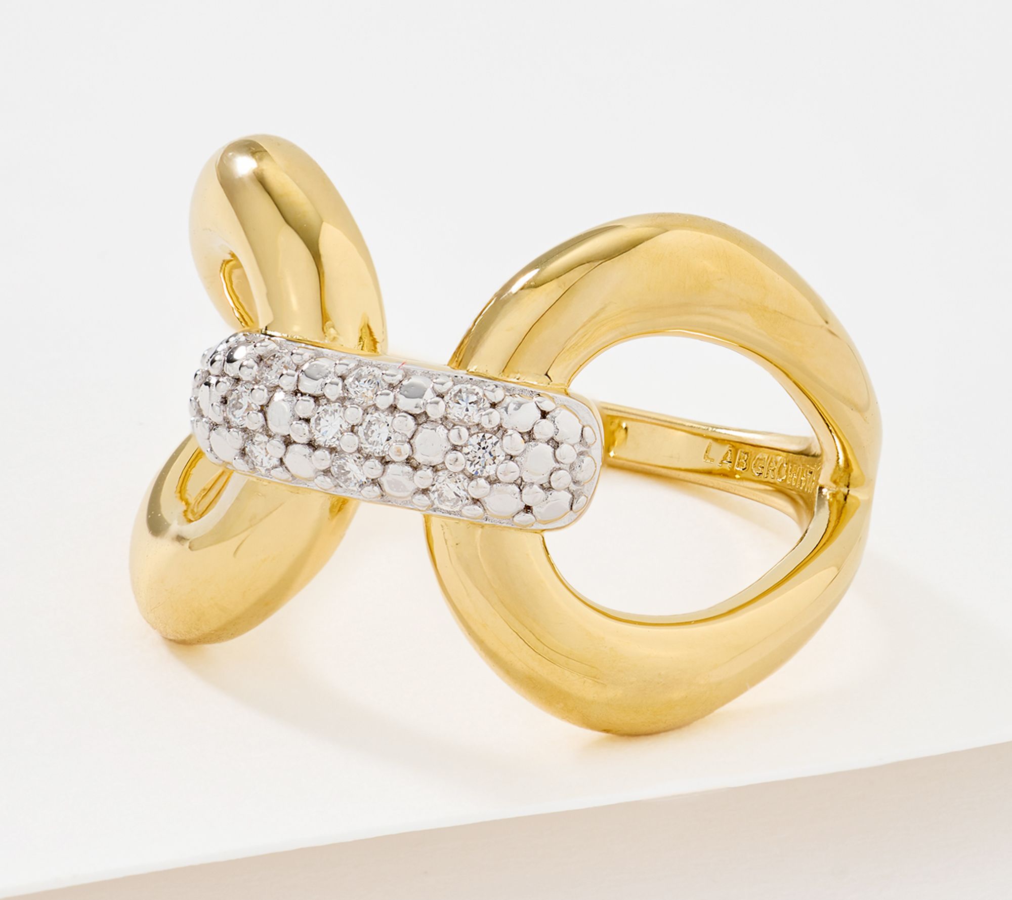 JEN by Jennifer Miller Lab Grown Diamond 0.10ct Pave Bar Ring