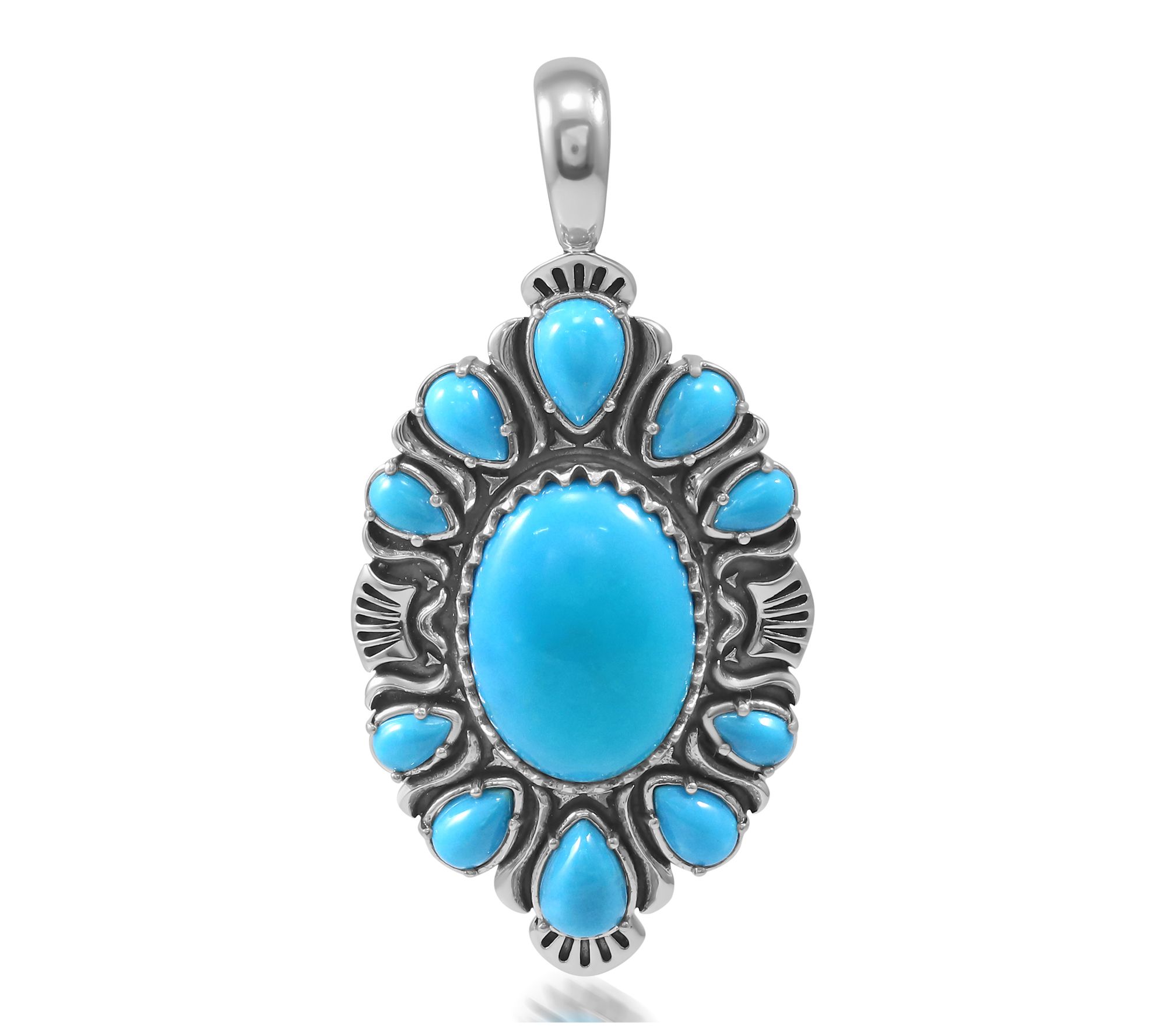 American West Sterling Silver Kingman TurquoiseBold Enhancer