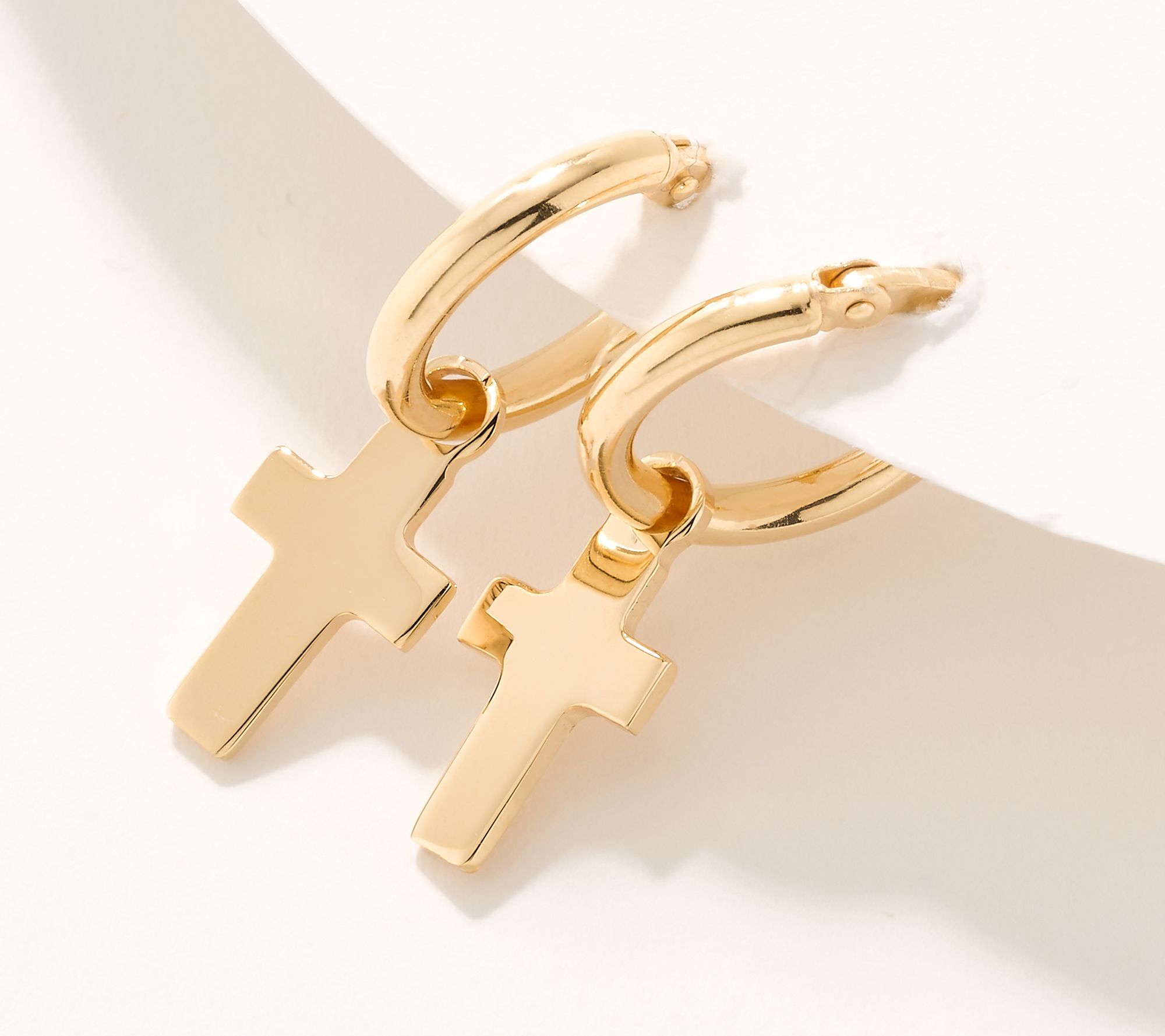 "As Is" UltraFine 950 Silver Cross Motif Earrings