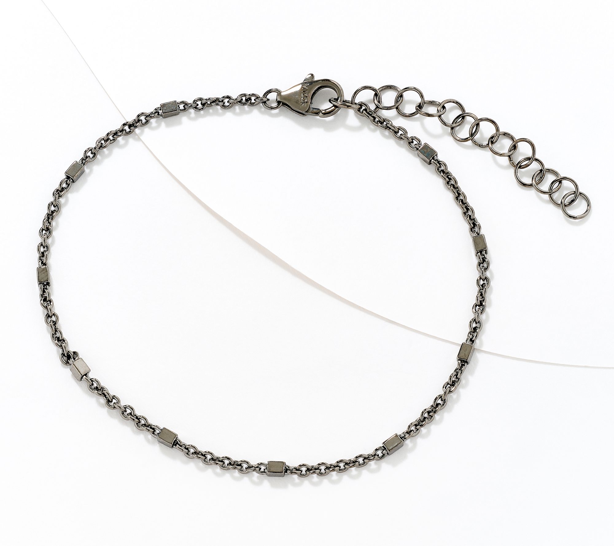 "As Is" David Markstein Bronze Premiere Luxe Cube Station Anklet