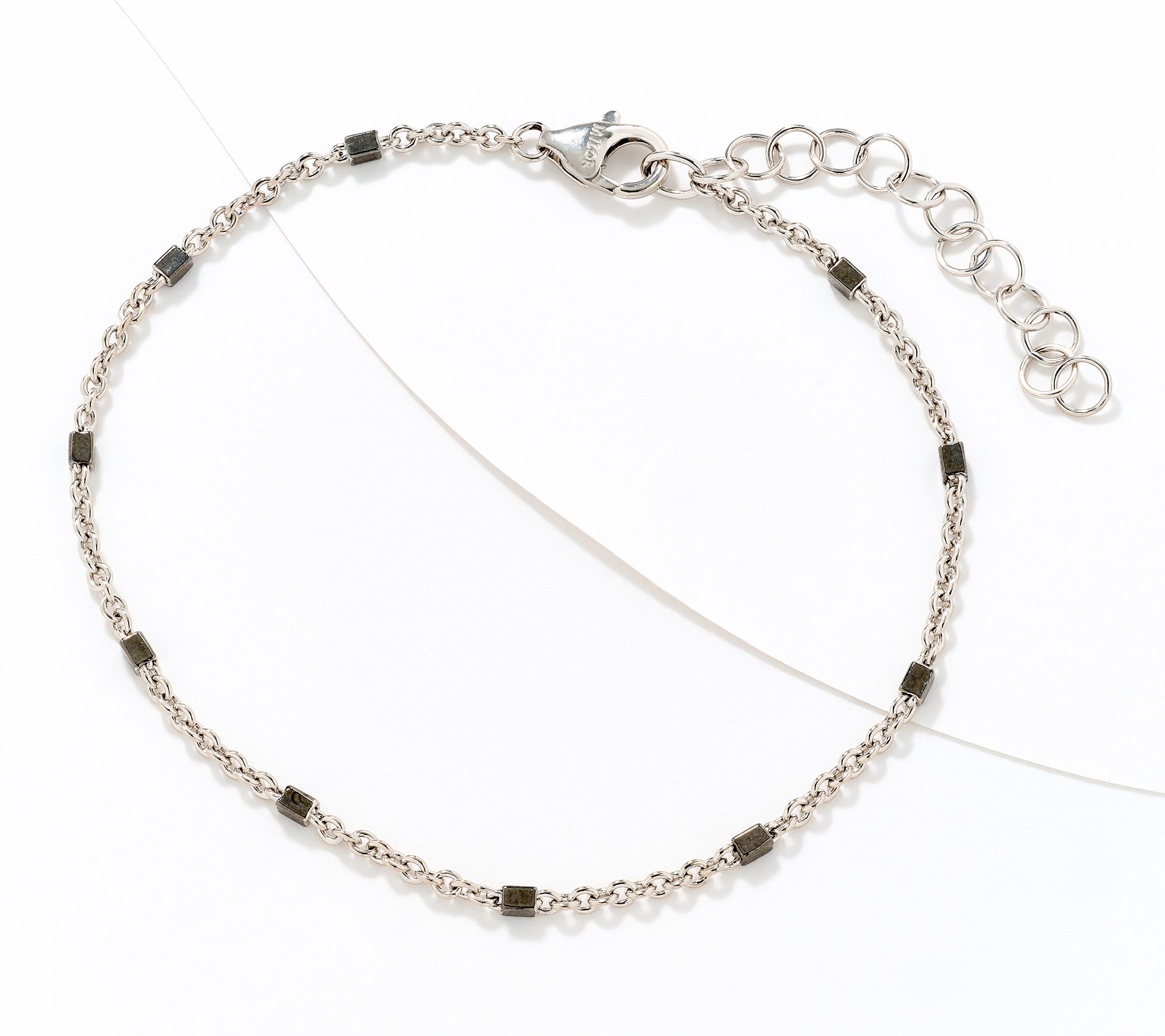 "As Is" David Markstein Bronze Premiere Luxe Cube Station Anklet