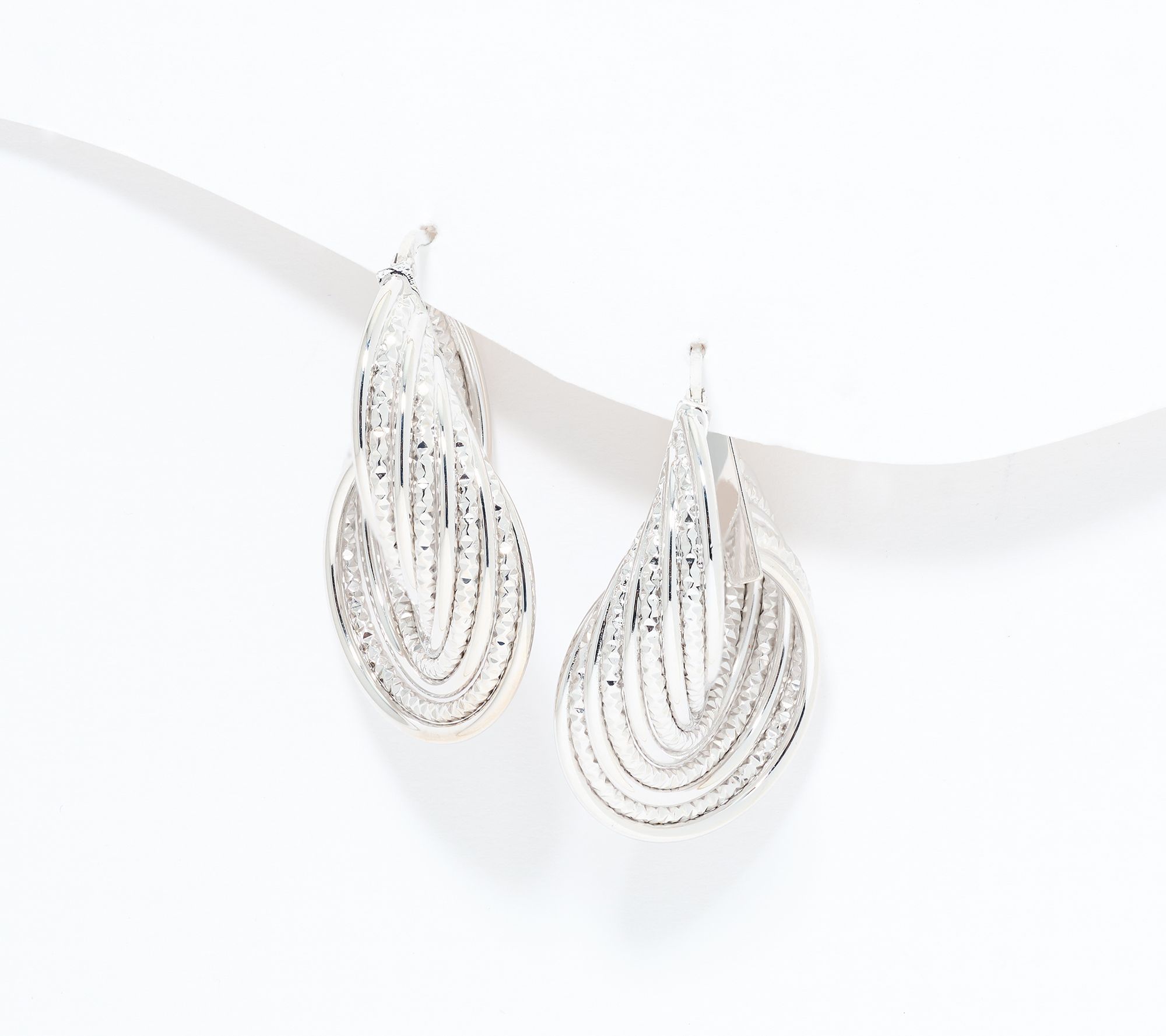 David Markstein Bronze Bold Swirling Hoop Earrings