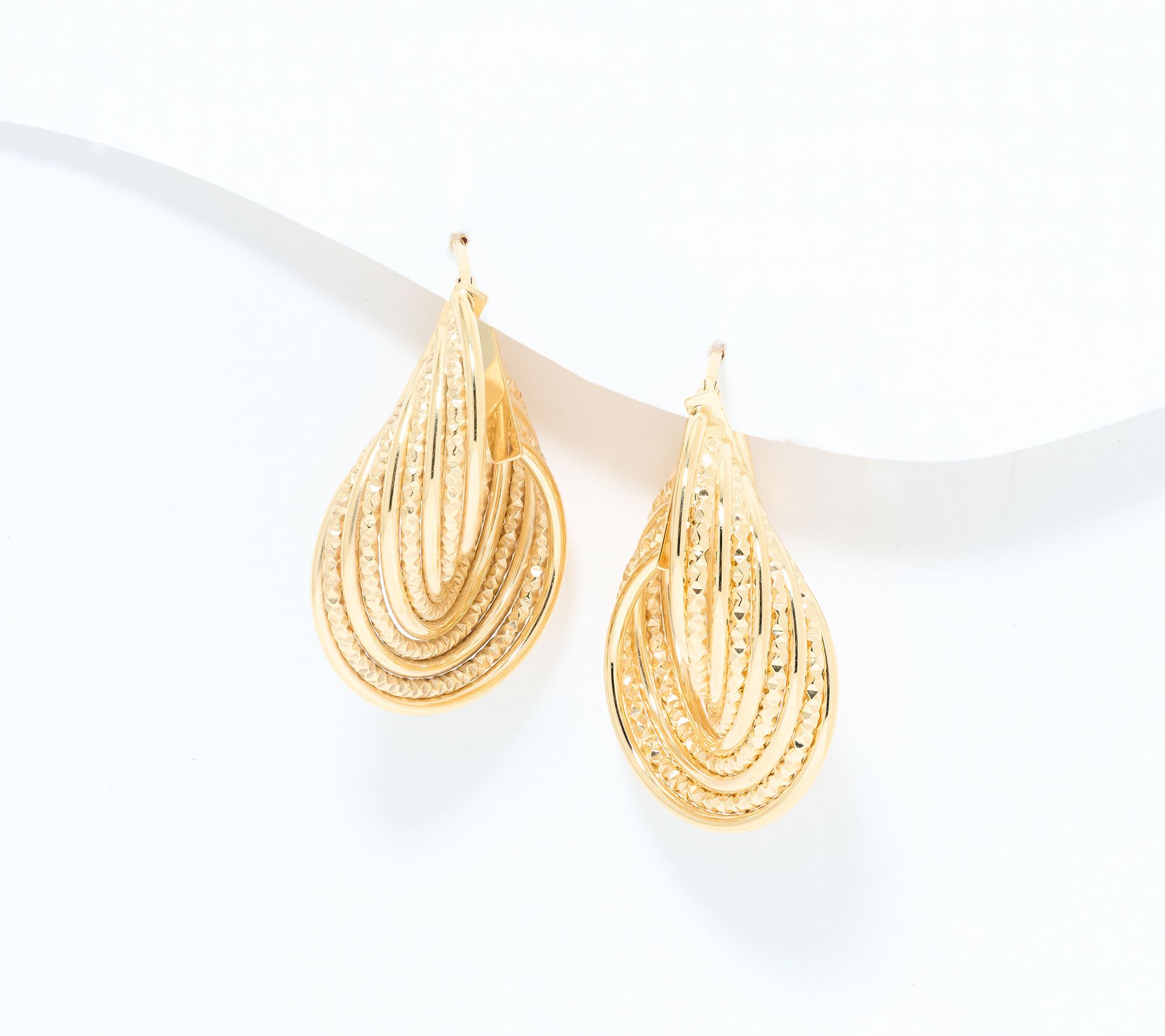 David Markstein Bronze Bold Swirling Hoop Earrings