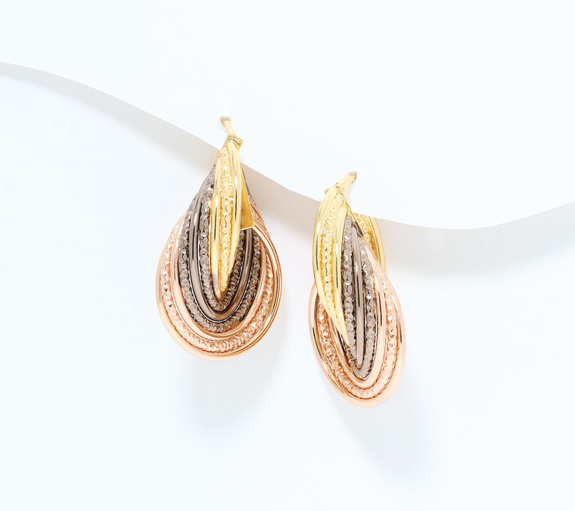 David Markstein Bronze Bold Swirling Hoop Earrings