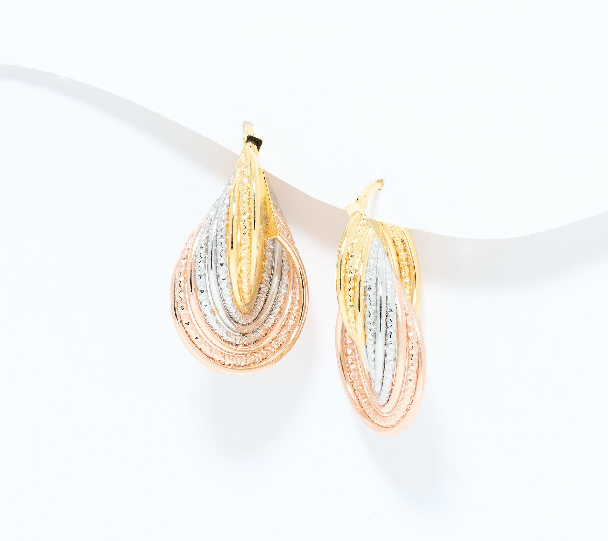 David Markstein Bronze Bold Swirling Hoop Earrings