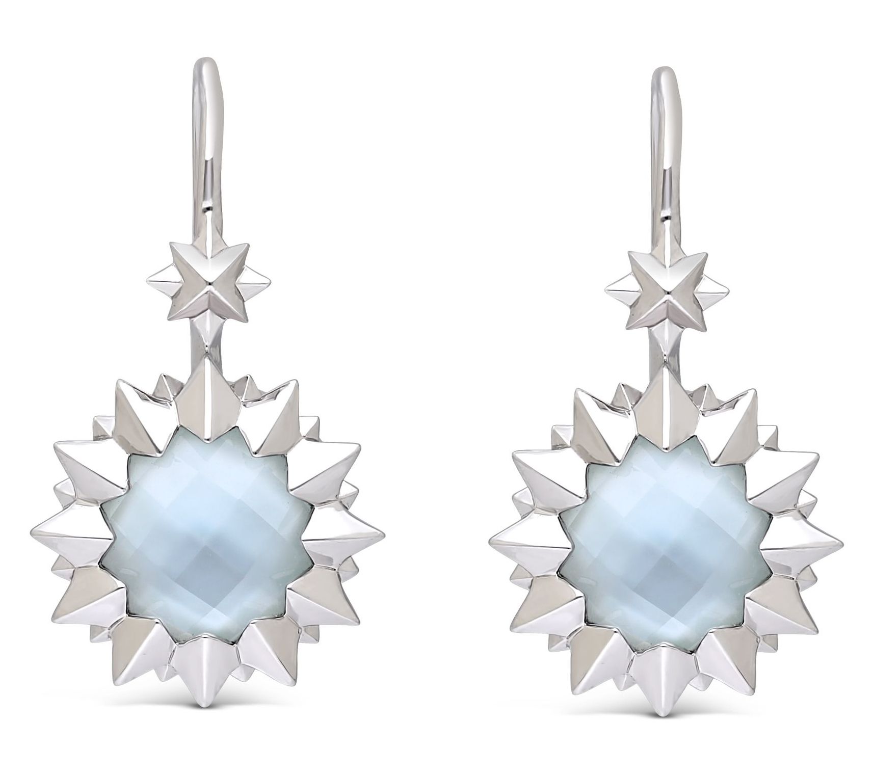 Margo Manhattan Sterling Blue Topaz Doublet Roxy Earrings