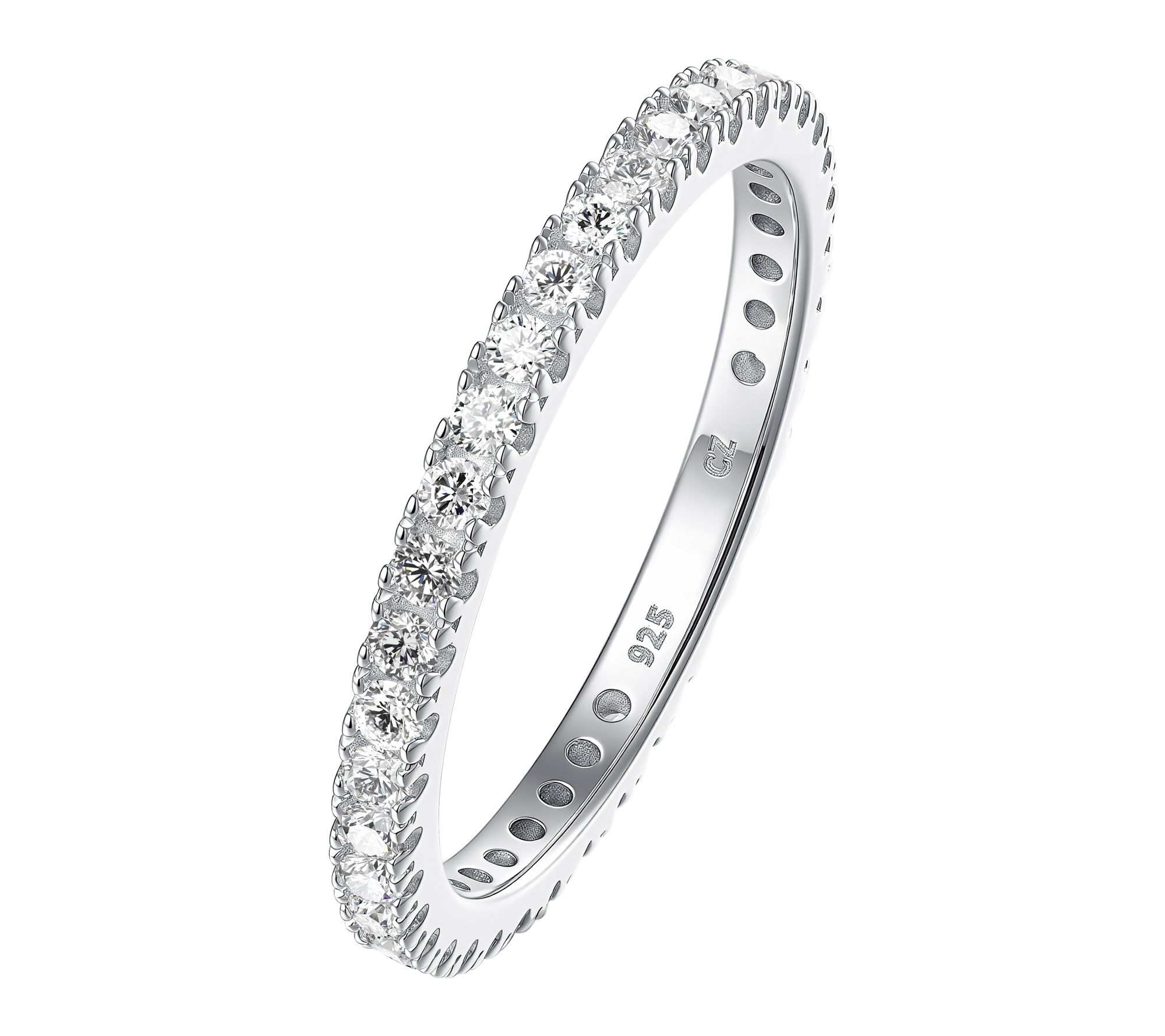 Diamonique x Jennifer Miller Eternity Band Ring, Sterling