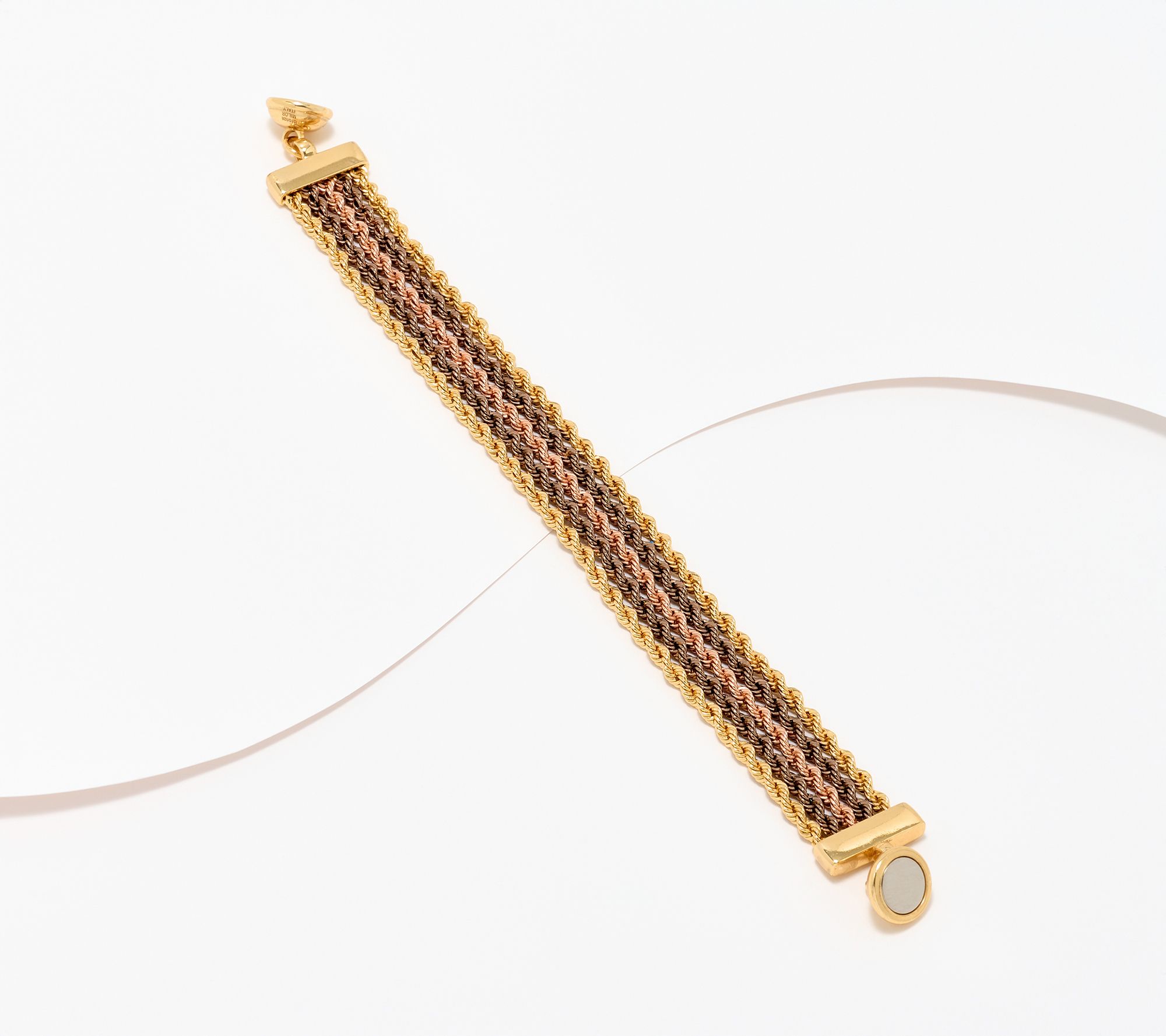 "As Is" David Markstein Bronze Multi- Strand Rope Bracelet