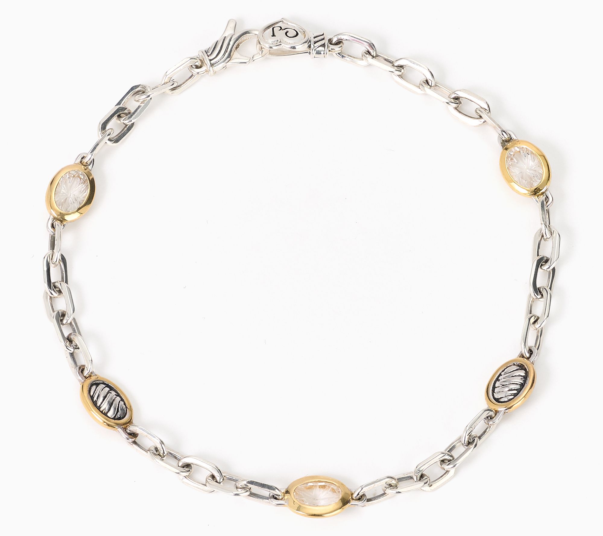 Christian James by Scott Grimes Oval Gemstone Two-tone Bracelet