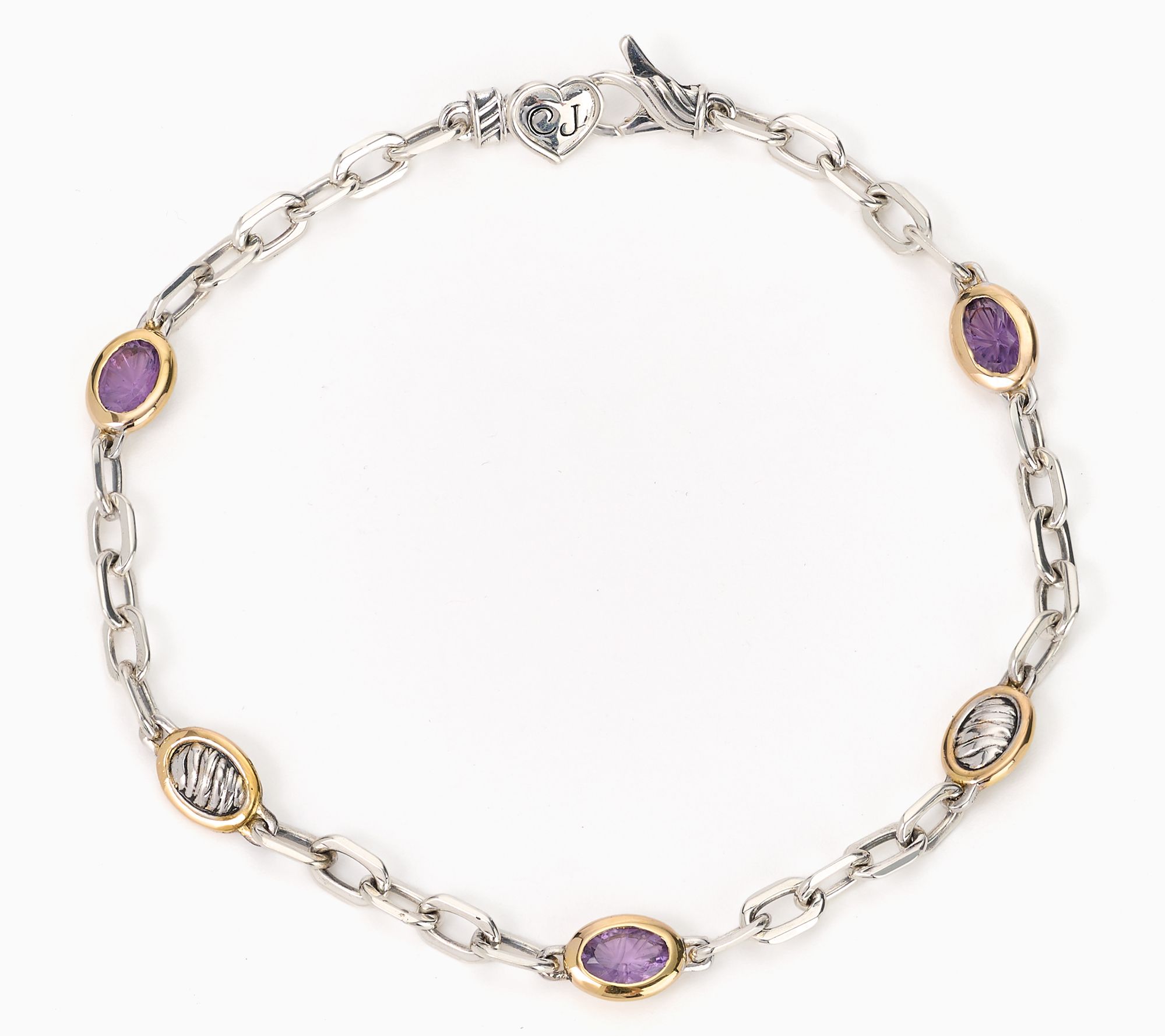 Christian James by Scott Grimes Oval Gemstone Two-tone Bracelet