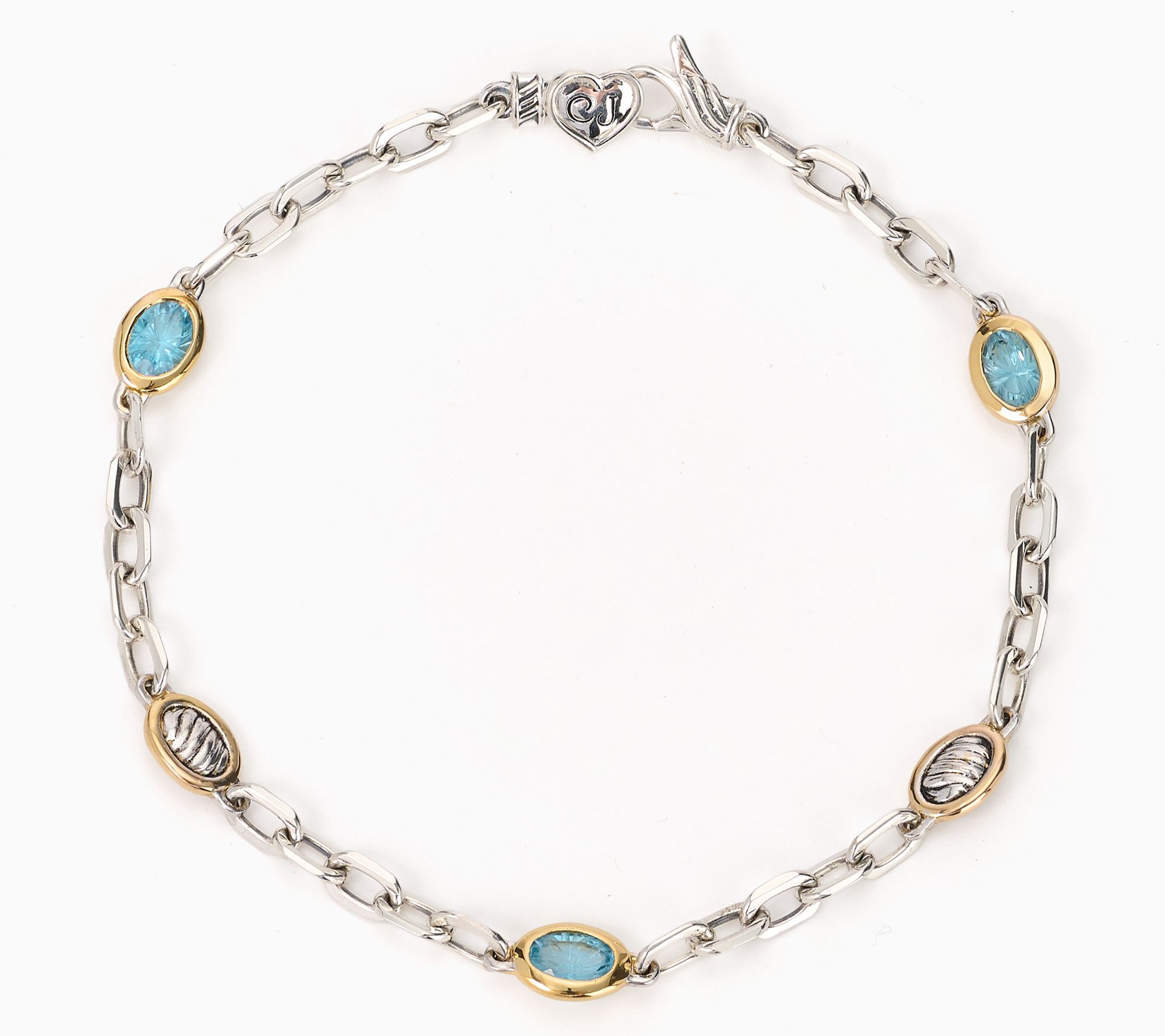 Christian James by Scott Grimes Oval Gemstone Two-tone Bracelet
