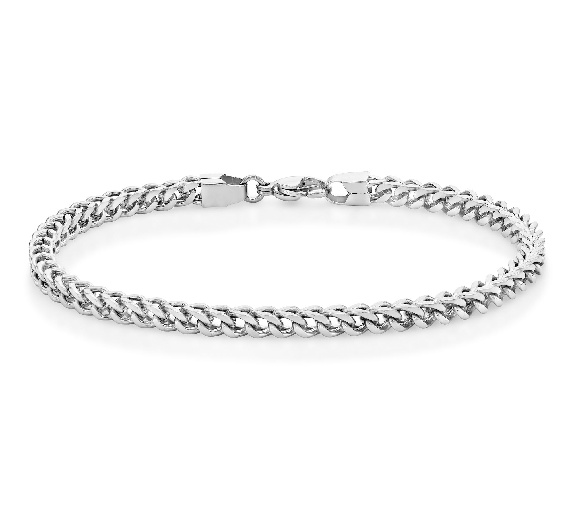 LYNX Men's Stainless Steel Foxtail Chain Bracelet