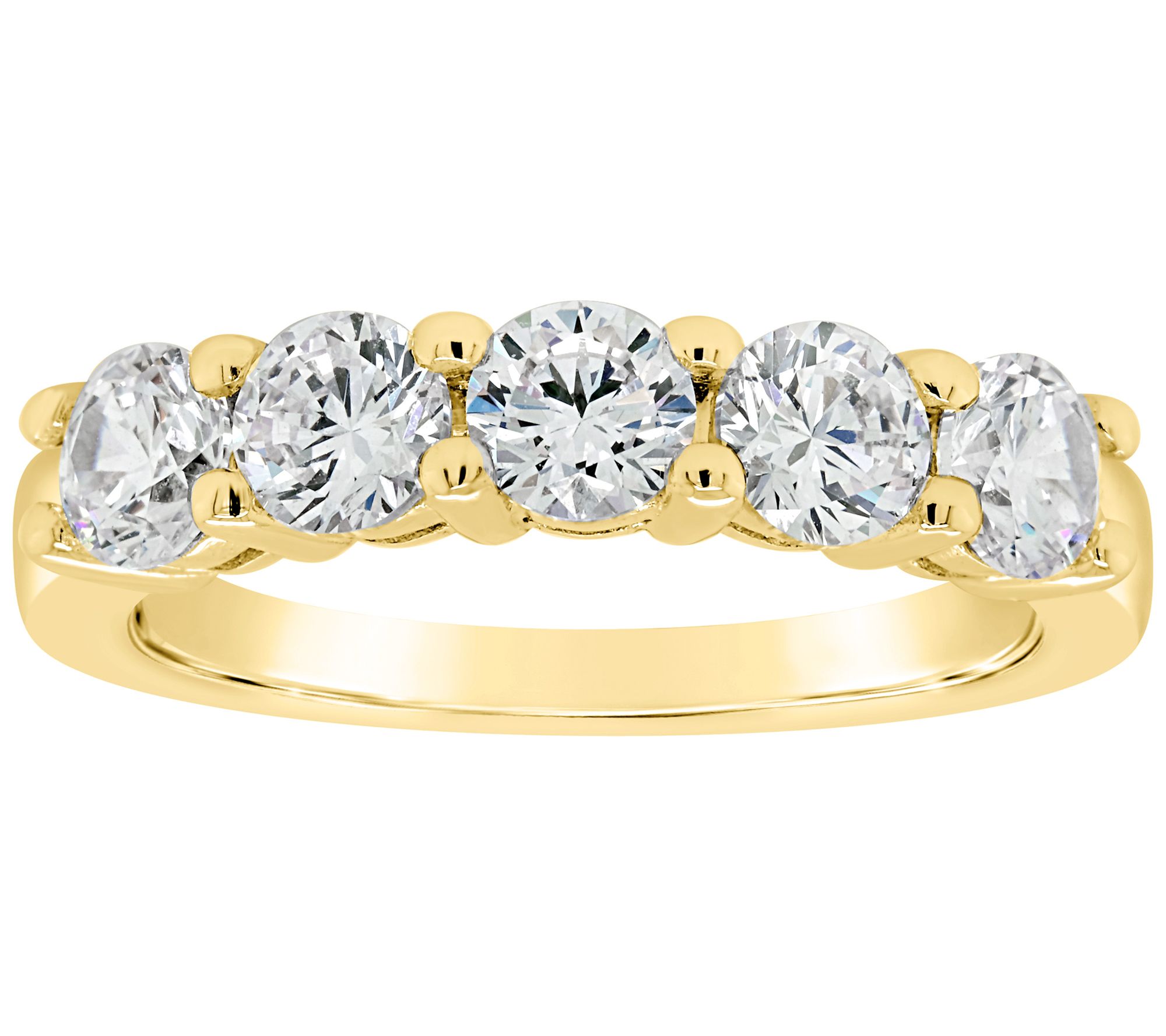 Affinity 14K Gold 1.45 cttw 5-Stone Diamond Band Ring