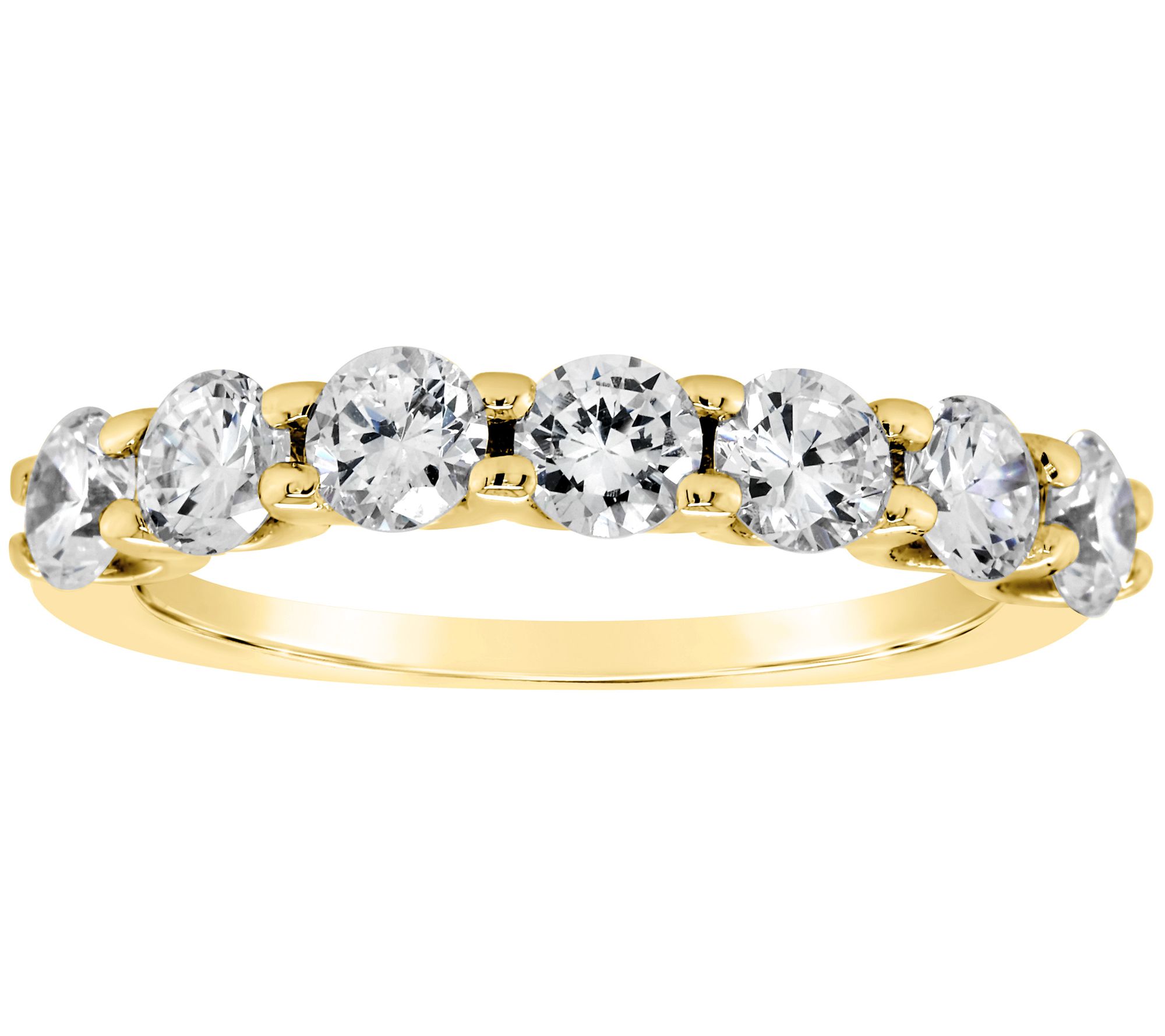 Affinity 14K Gold 1.35 cttw 7-Stone Diamond Ring