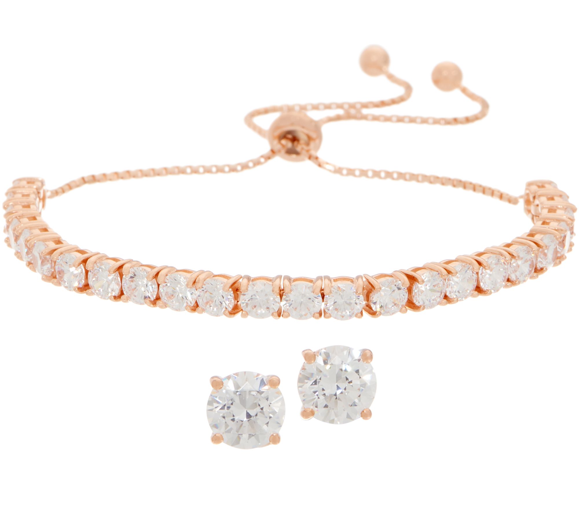 Qvc diamonique sales adjustable bracelets