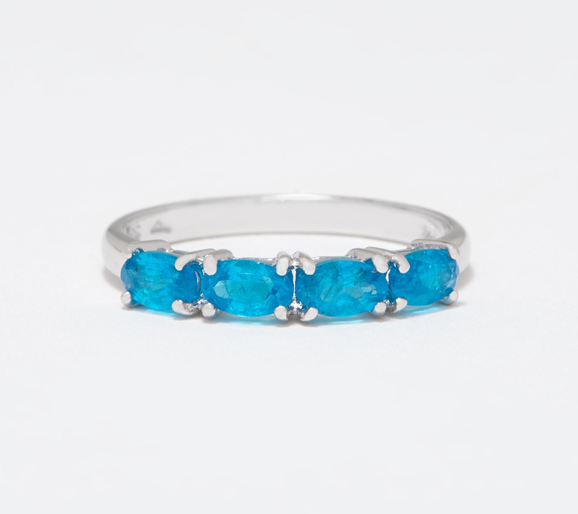 Sterling Silver Colors of Apatite Band Ring, Sterling Silver - QVC.com