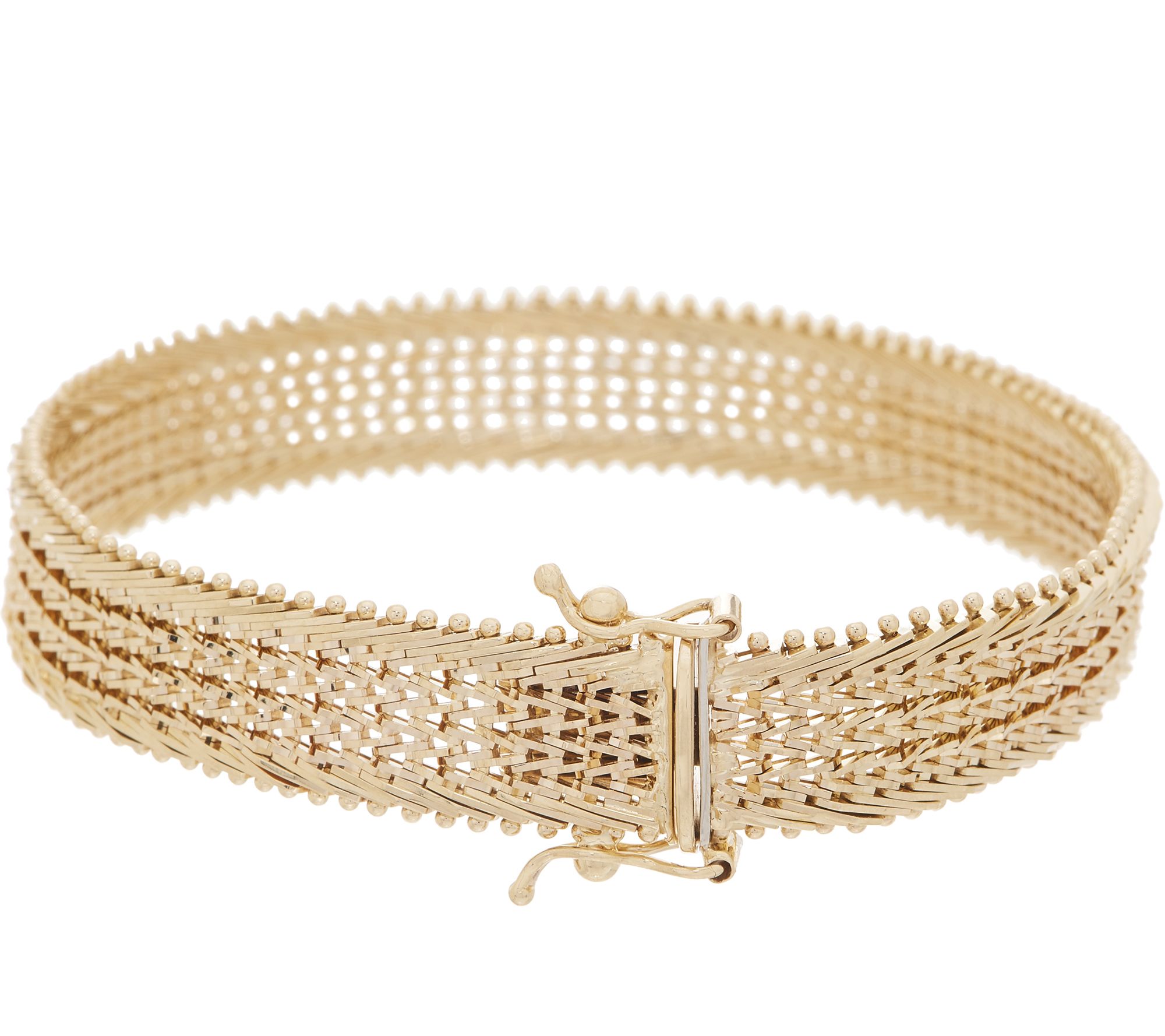 "As Is" Imperial Gold 63/4" Wide Starlight Bracelet, 14K