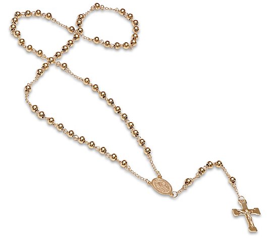 Steel by Design 18K Plated Rosary Necklace