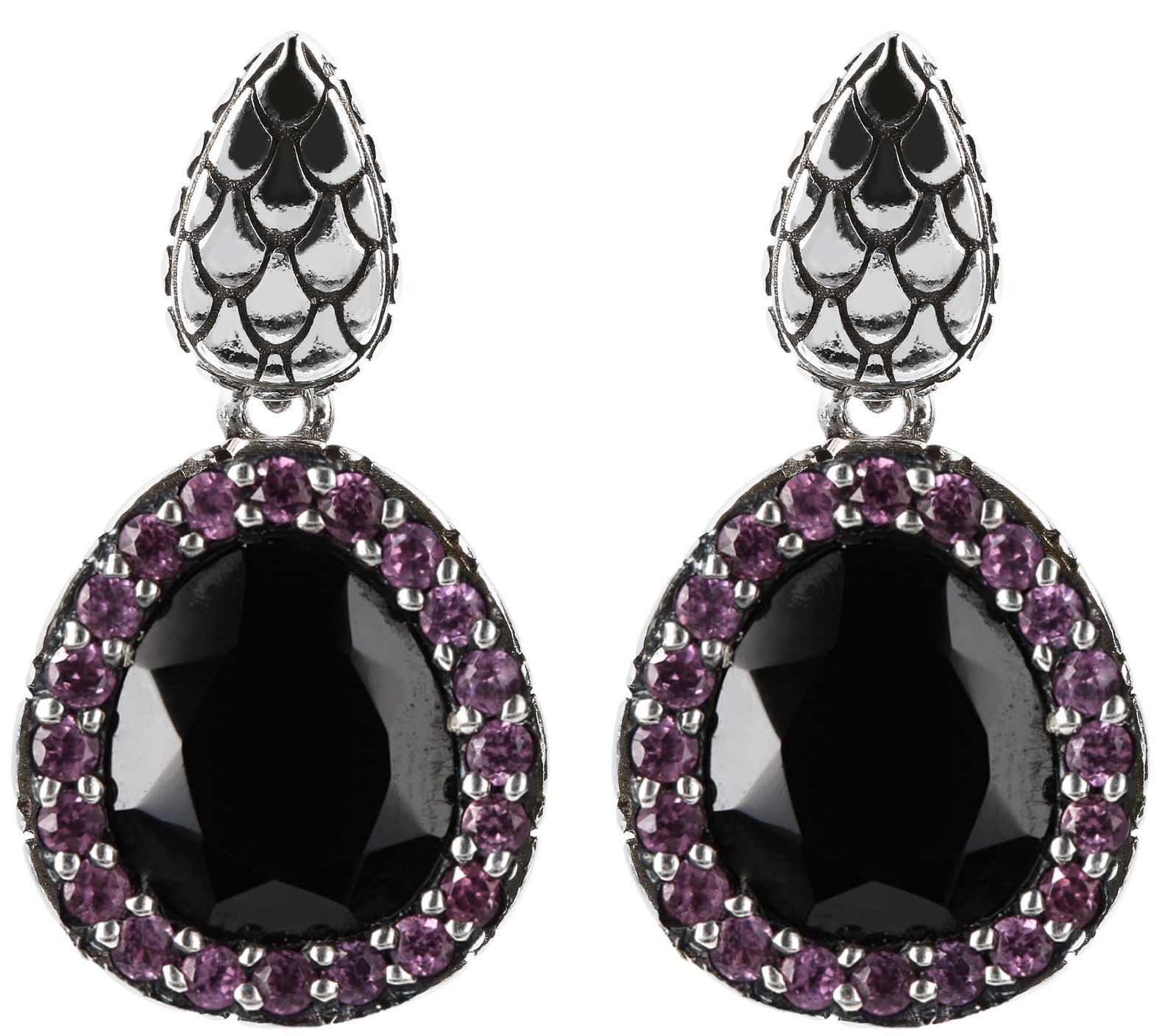 Mistero Sterling Silver Multi-Gemstone Dangle Earrings