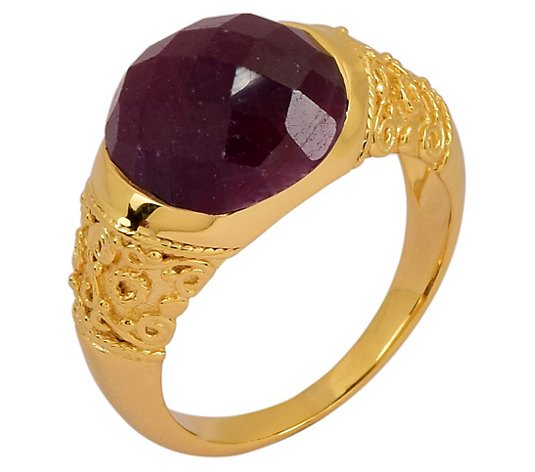 Artisan Crafted 7.43 cttw Round Ruby Gemstone Ring, Sterling