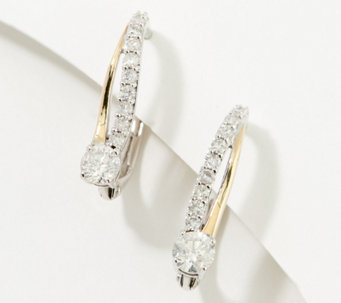 Affinity Diamonds 0.50 cttw Two-Tone Earrings, 14K - J406351