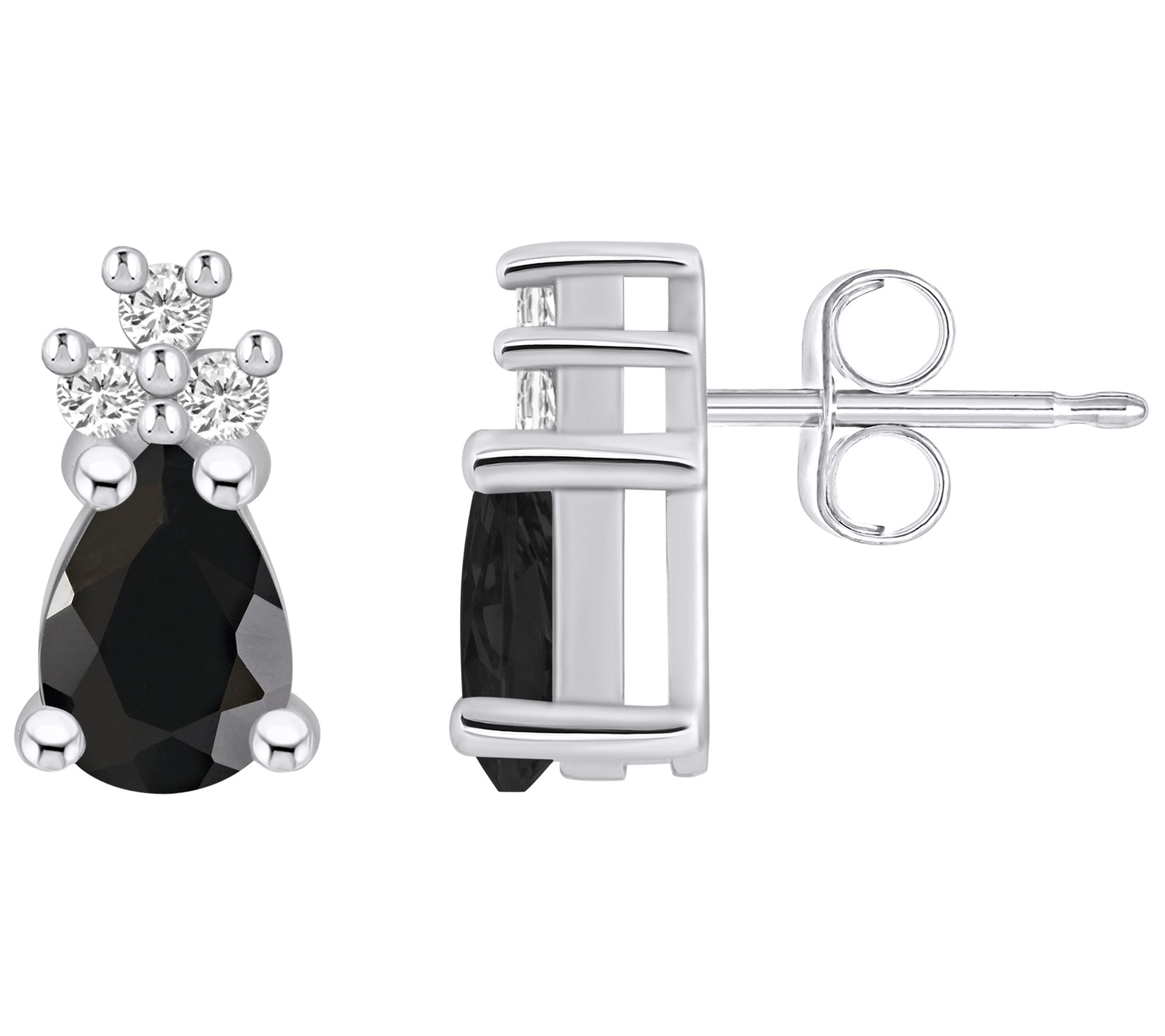 Affinity Gems Pear Gemstone & Diamond Stud Earrings, 14K