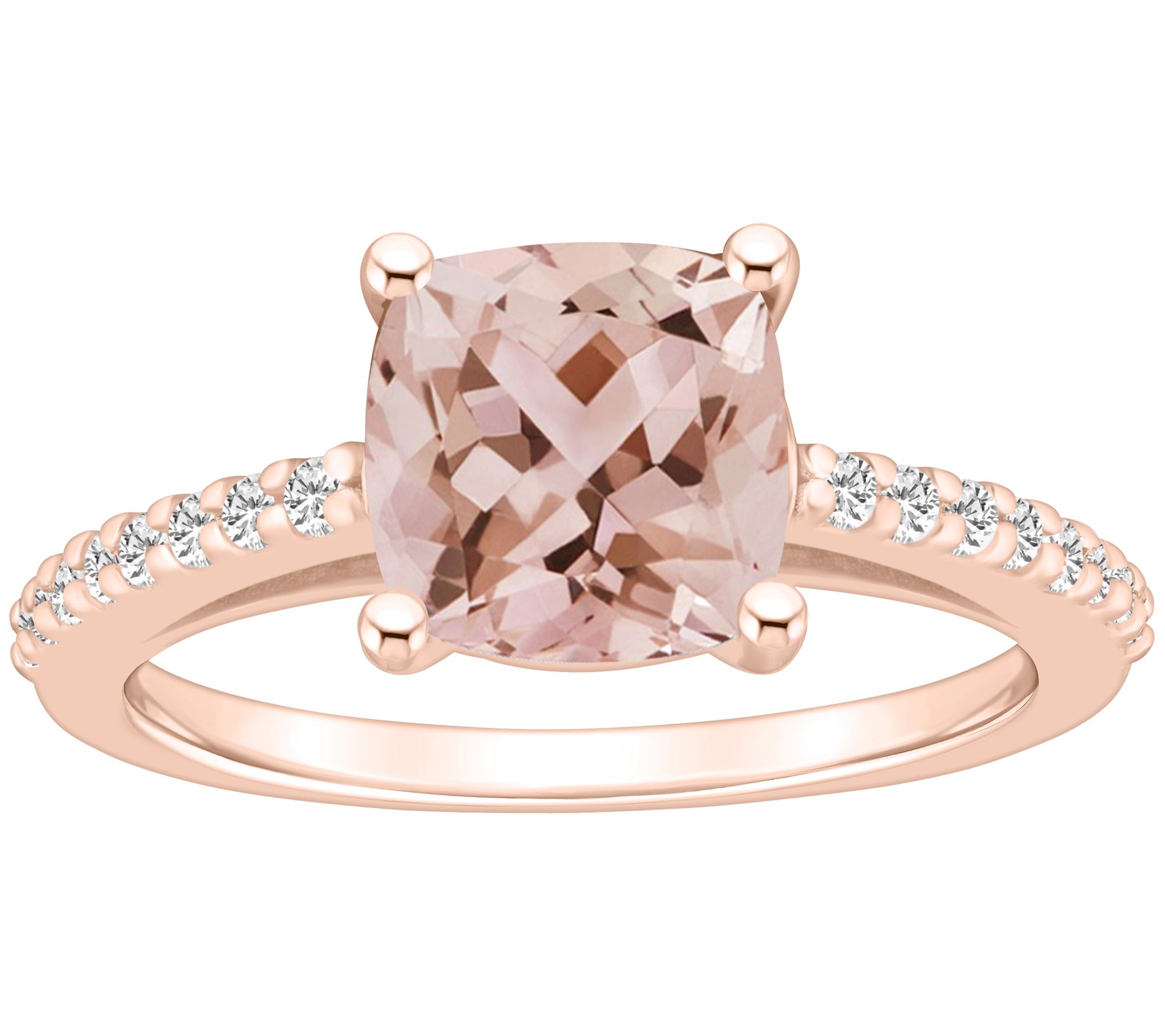 Affinity Gems 2.05 cttw Morganite & Diamond Ring, 14K Gold